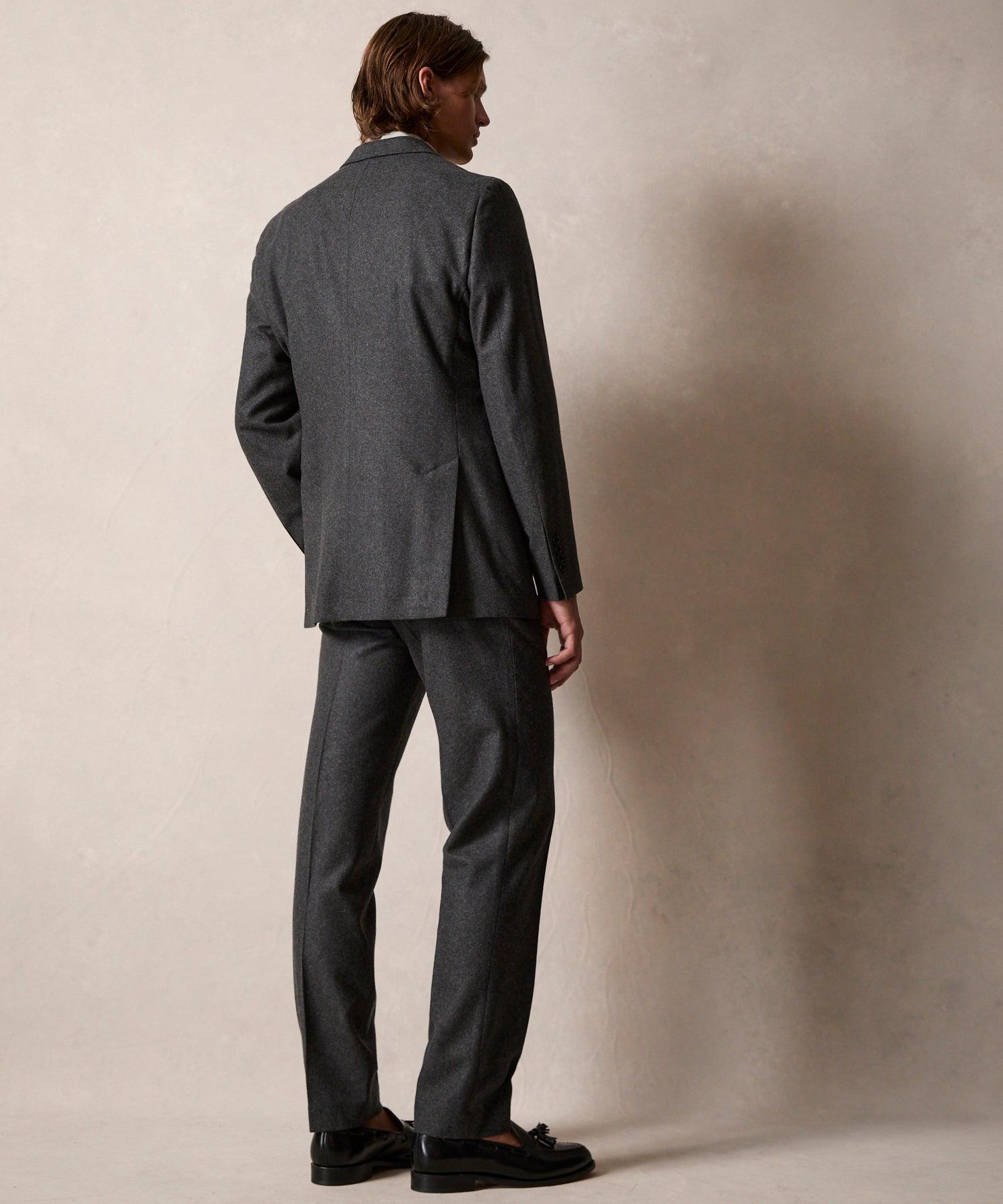Italian Flannel Sutton Suit in Charcoal Product Image