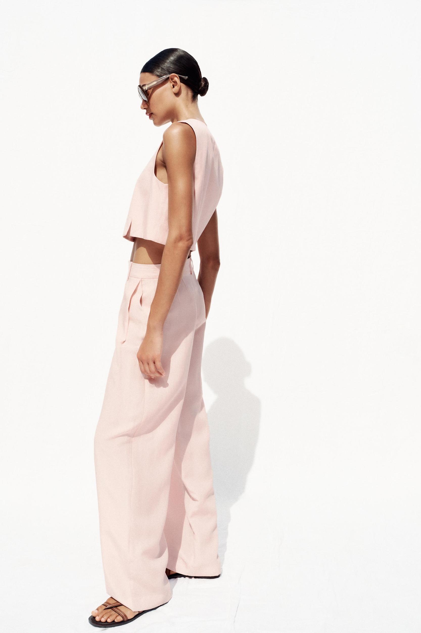 PLEATED WIDE LEG PANTS Product Image