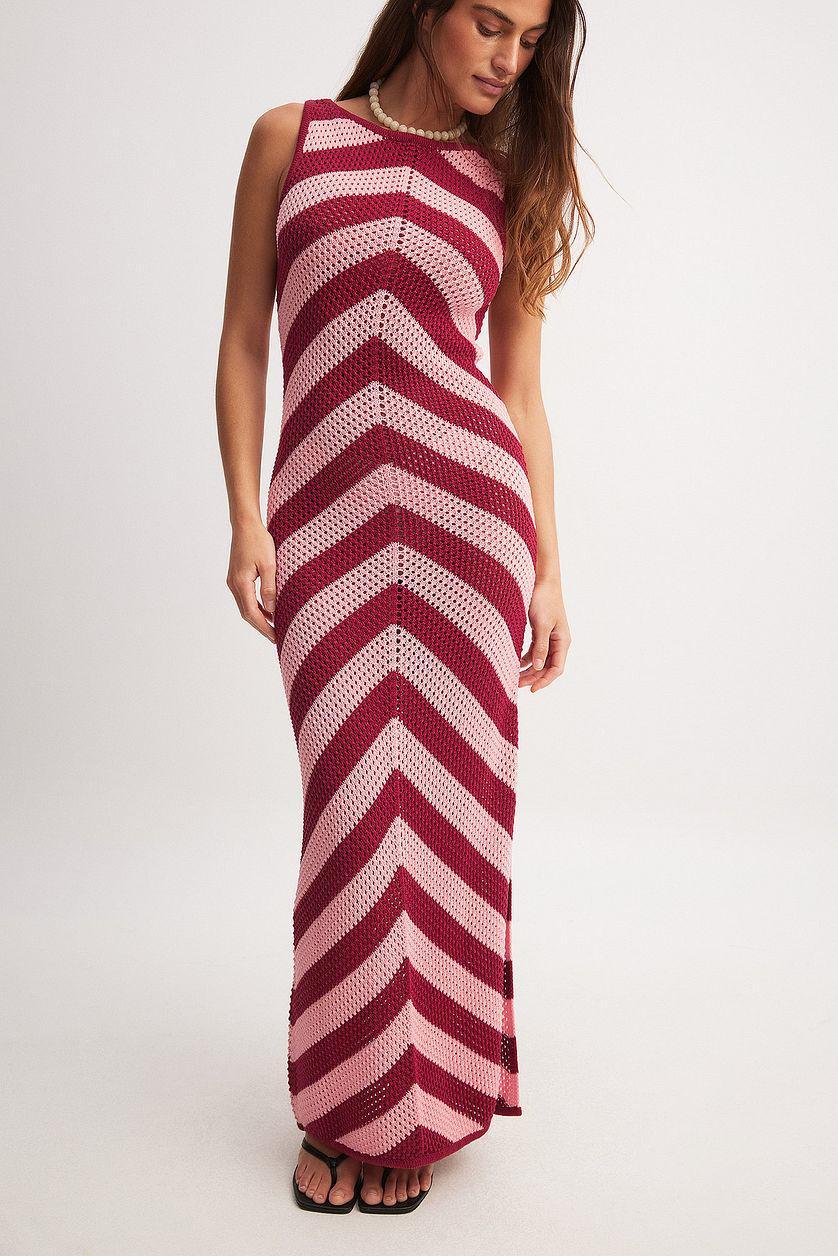 Crochet Knitted Sleeveless Maxi Dress Product Image