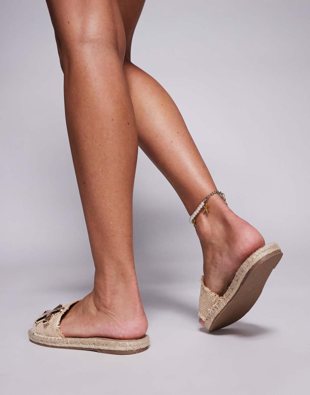 South Beach Sandal with Starfish in Natural Raffia Product Image