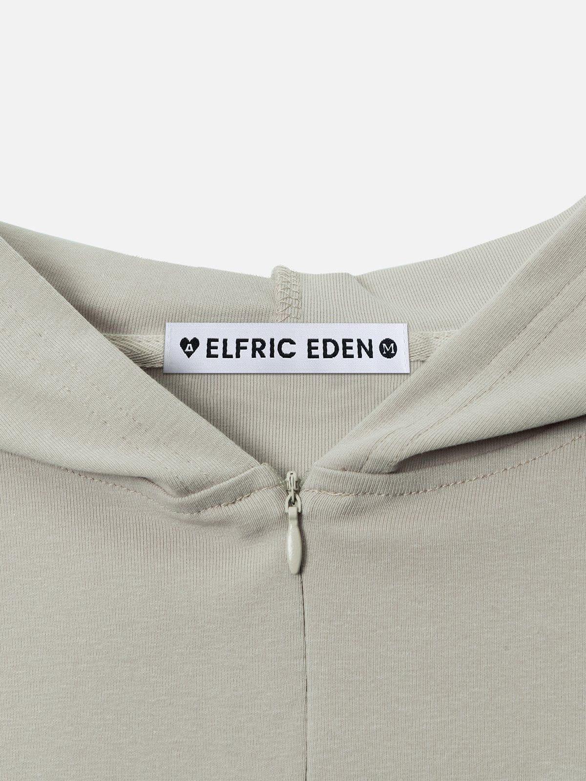 Embroidery Color Blocking Hoodie Female Product Image