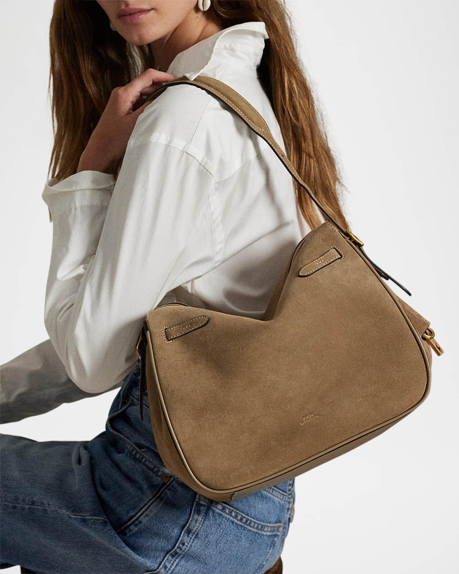 Polo ID Suede Large Satchel Bag Product Image
