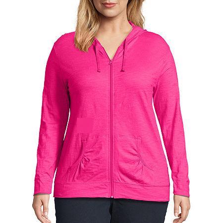 Plus Size Just My Size® Slubbed Hoodie, Women's, Size: 5XL, Process Blue Product Image
