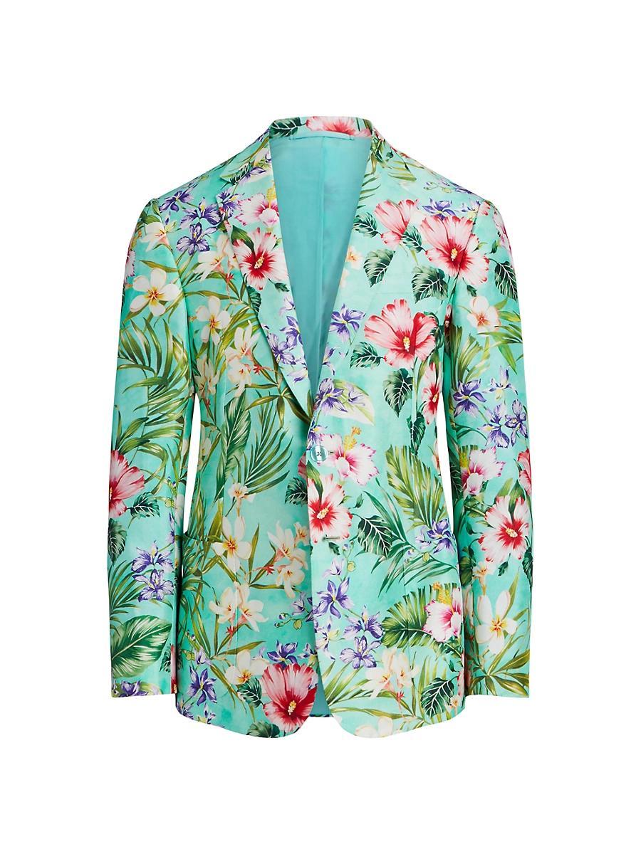 Mens Floral Silk Sports Coat Product Image