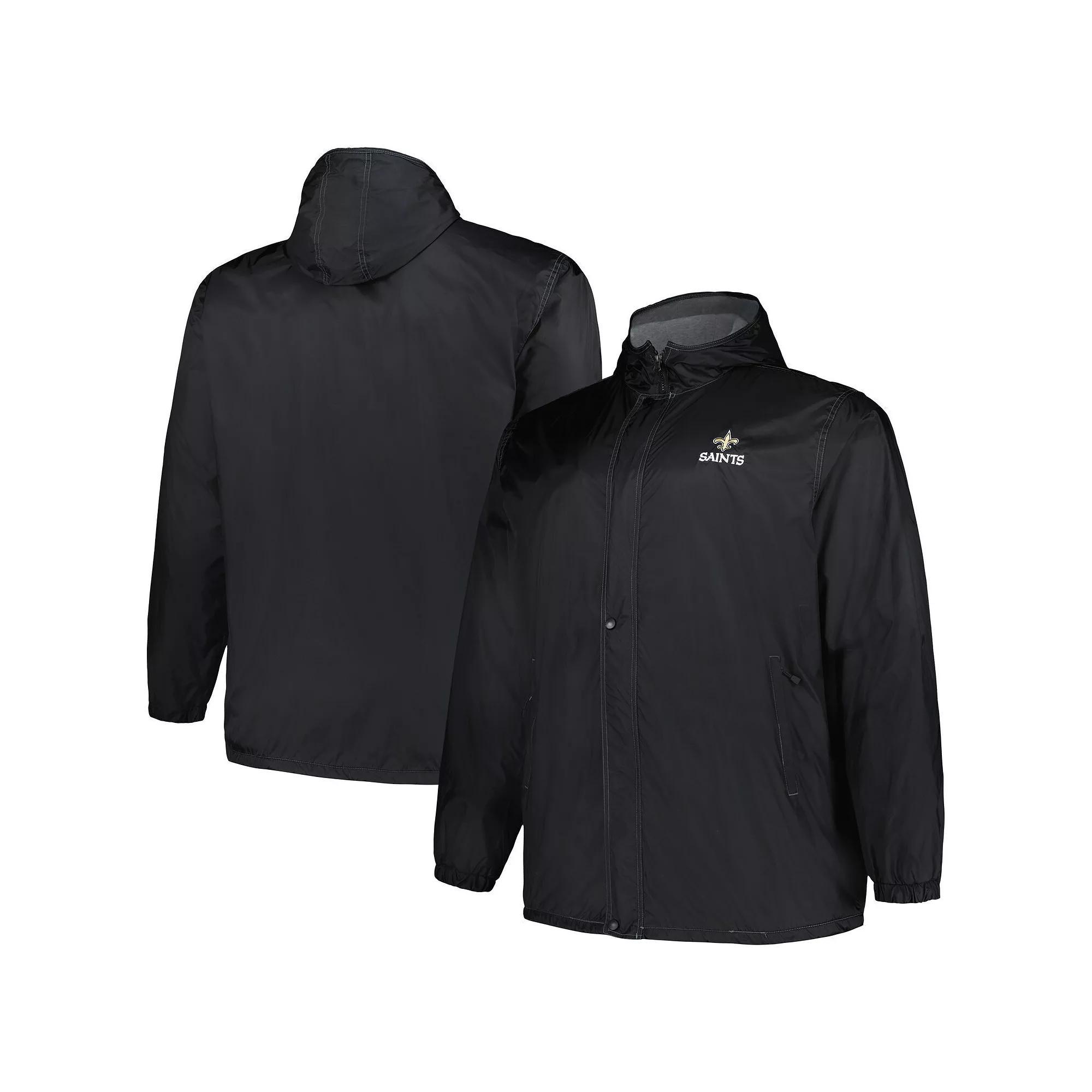 Men's Dunbrooke Black New Orleans Saints Big & Tall Legacy Stadium Full-Zip Jacket, Size: LT Product Image