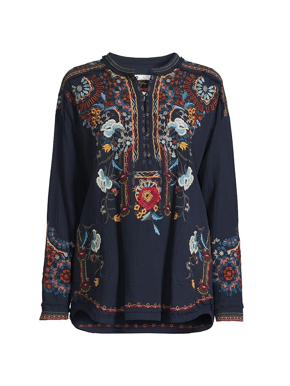 Womens Belina Embroidered Cotton Tunic Product Image