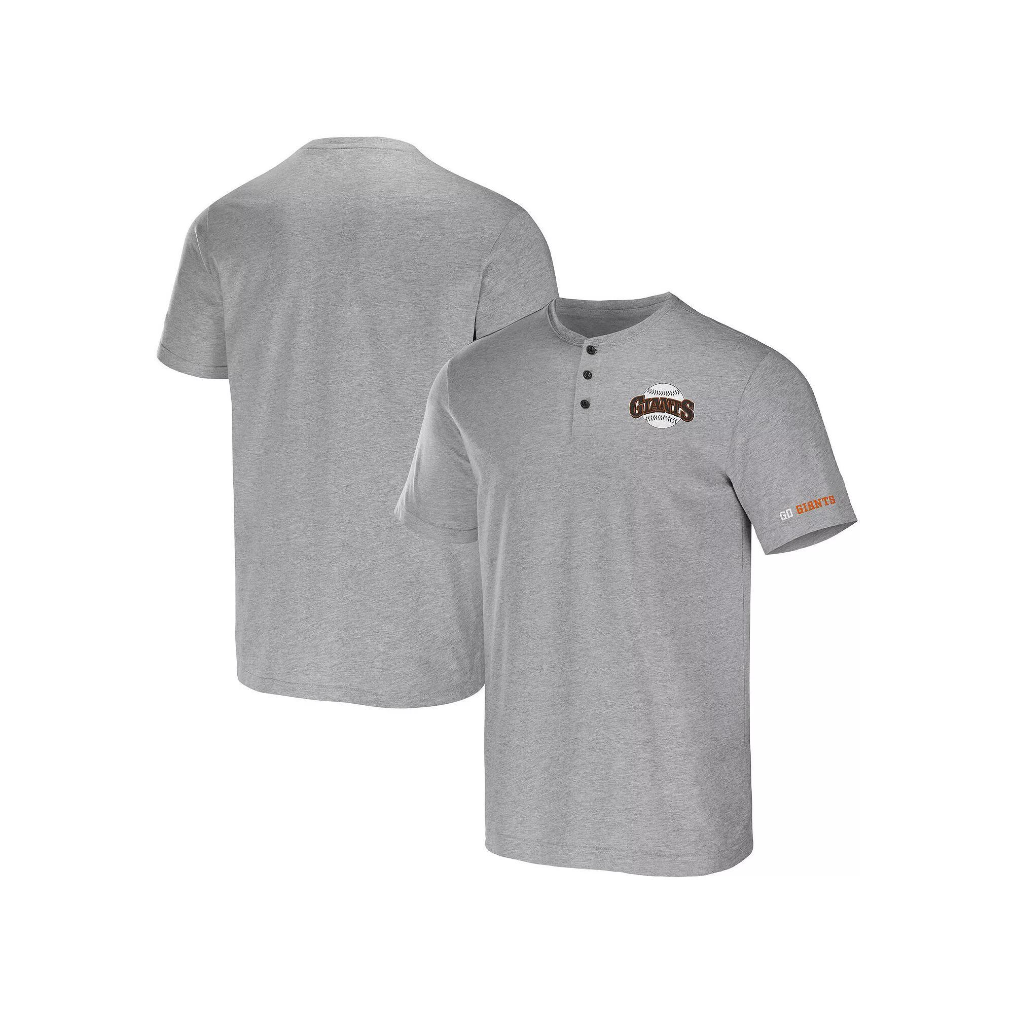 Men's Darius Rucker Collection by Fanatics Heather Gray San Francisco Giants Henley T-Shirt, Size: Small, Grey Product Image