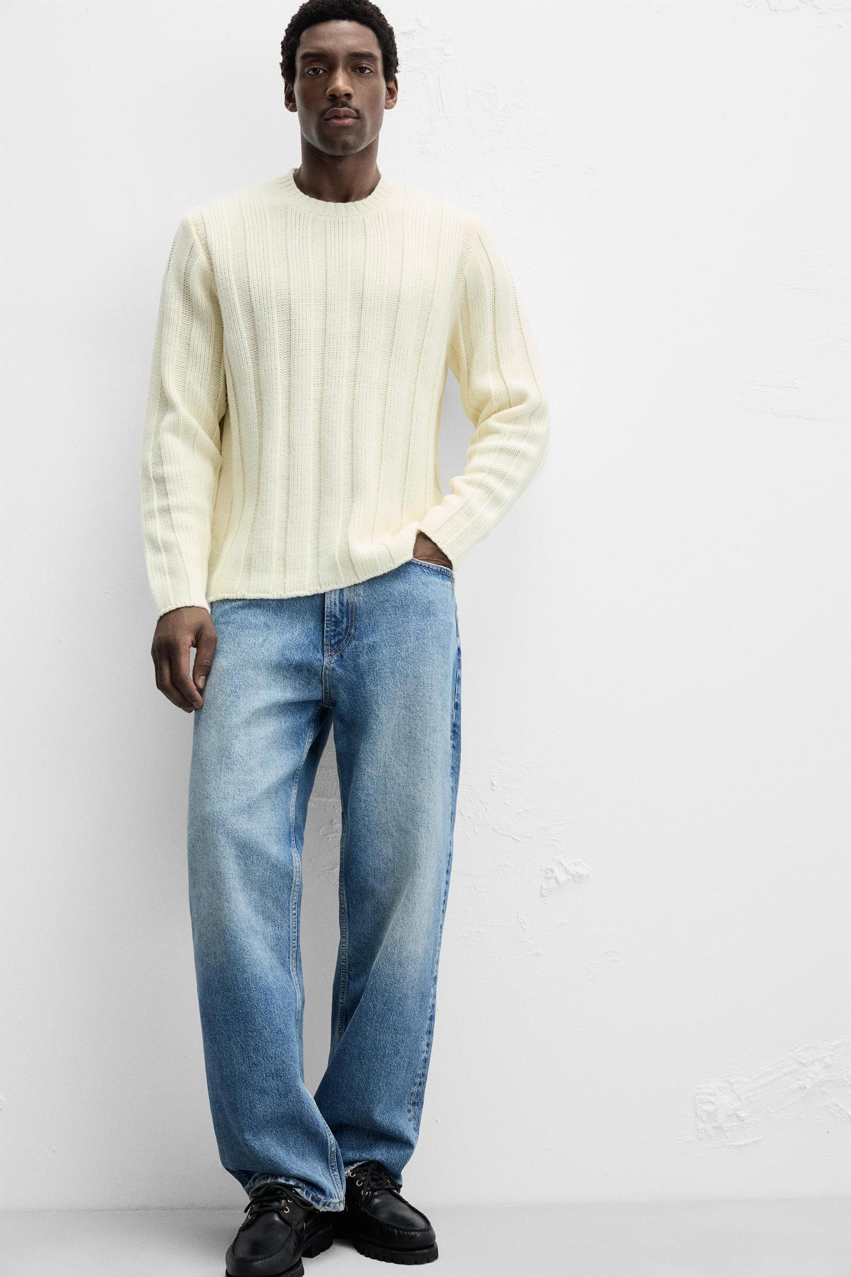 RIBBED TEXTURED SWEATER Product Image
