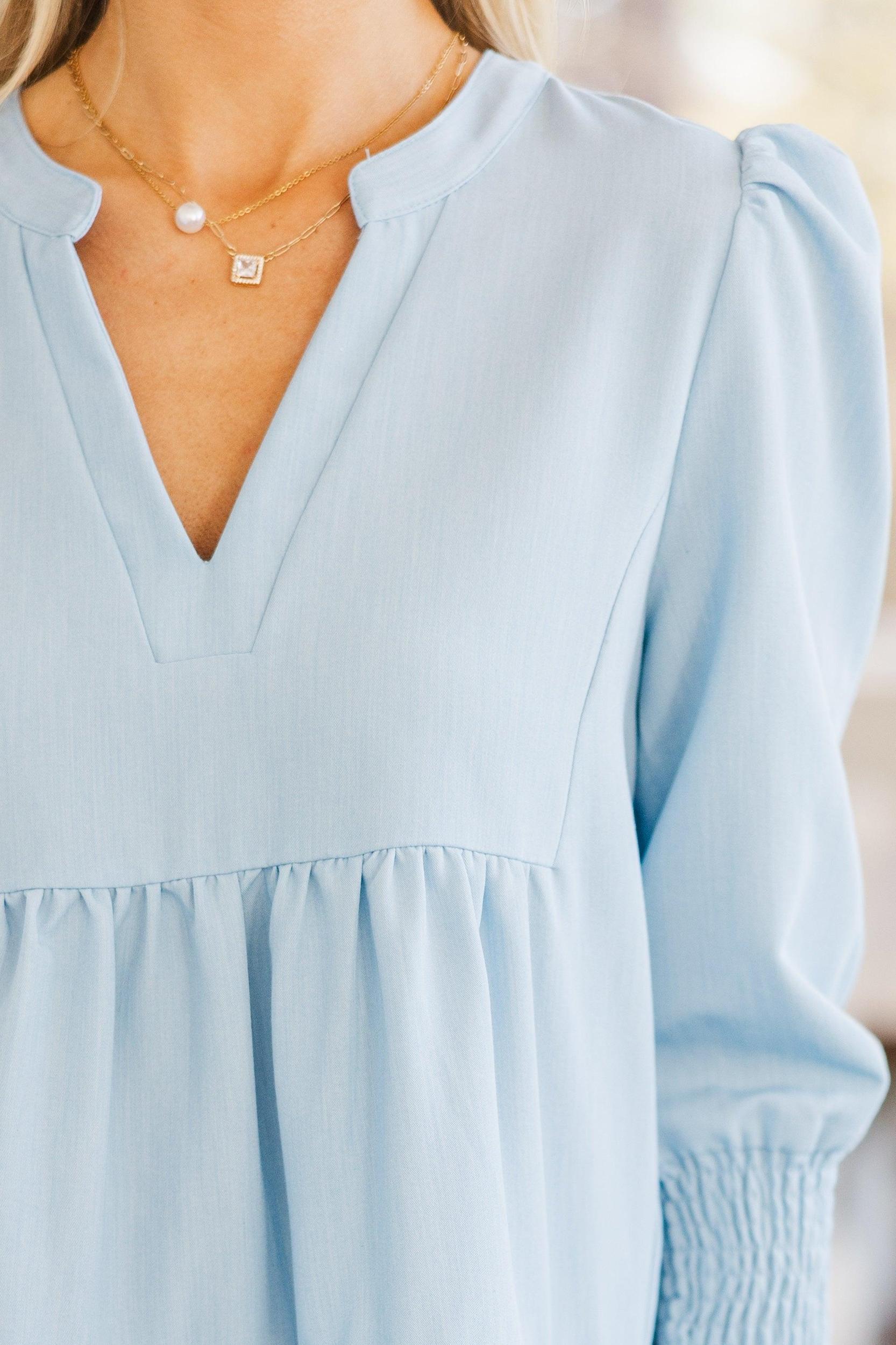 In Your Happy Place Light Blue Dress Female Product Image
