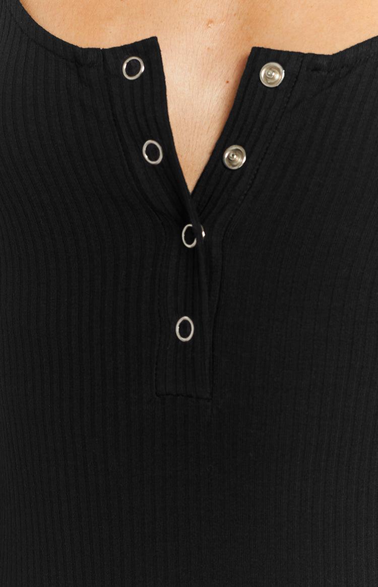 Lunar Black Long Sleeve Bodysuit Product Image