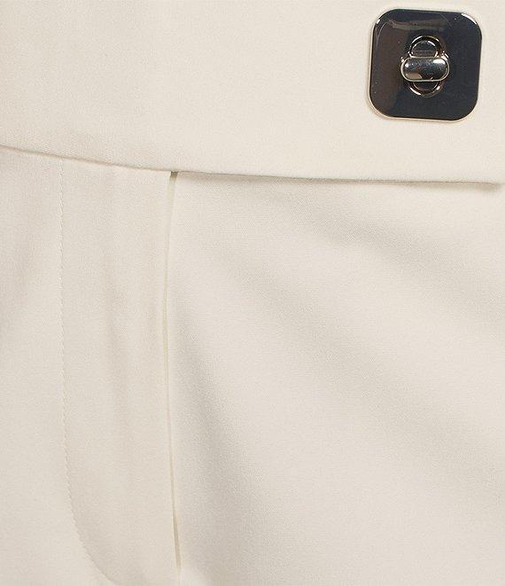 Calvin Klein Cotton Blend Wide Leg Pants Product Image
