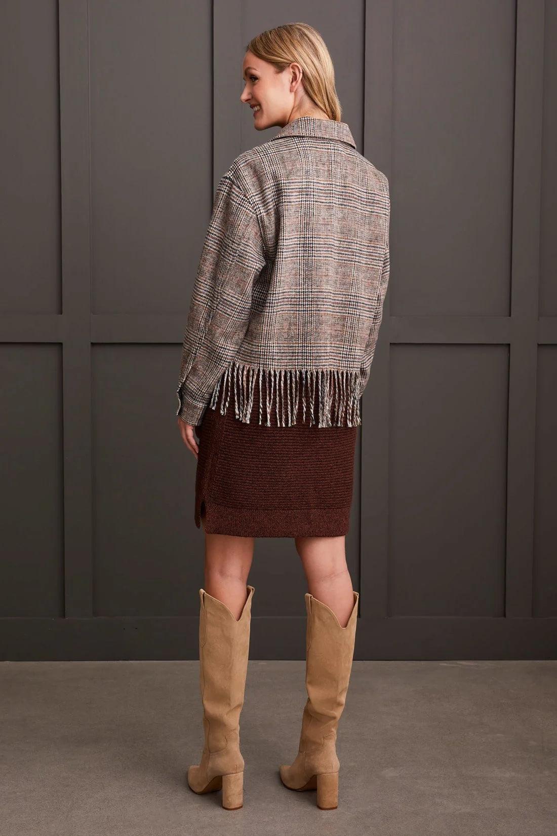 Cropped Shacket W/Fringe Product Image