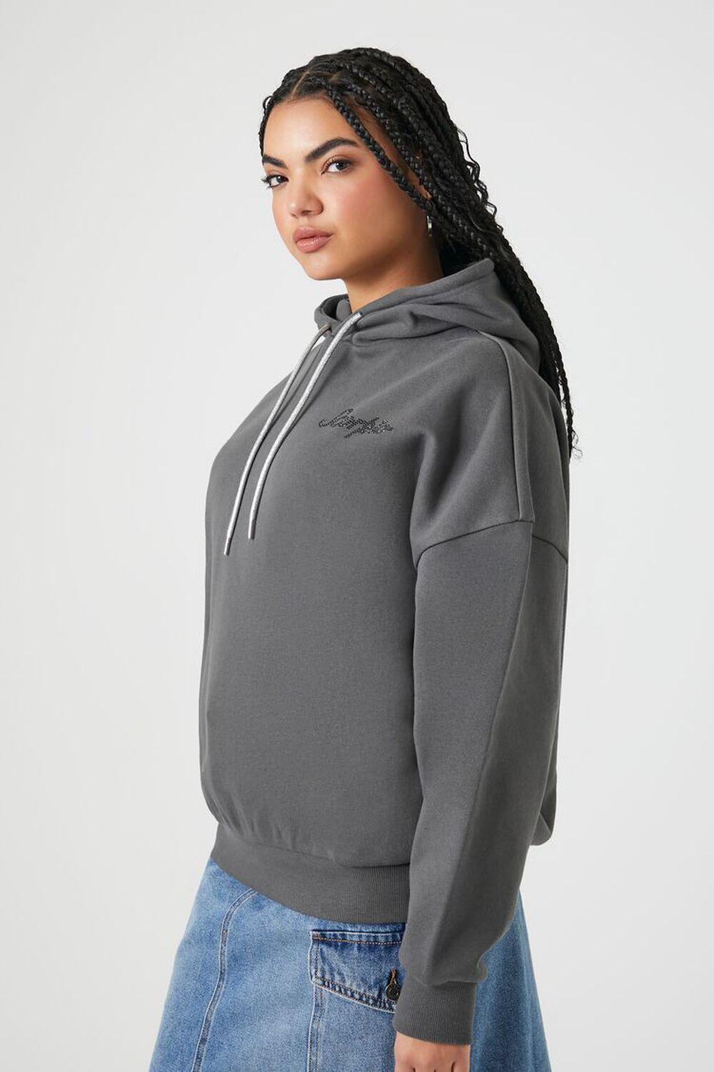 Fleece Rhinestone Scorpio Graphic Hoodie | Forever 21 Product Image