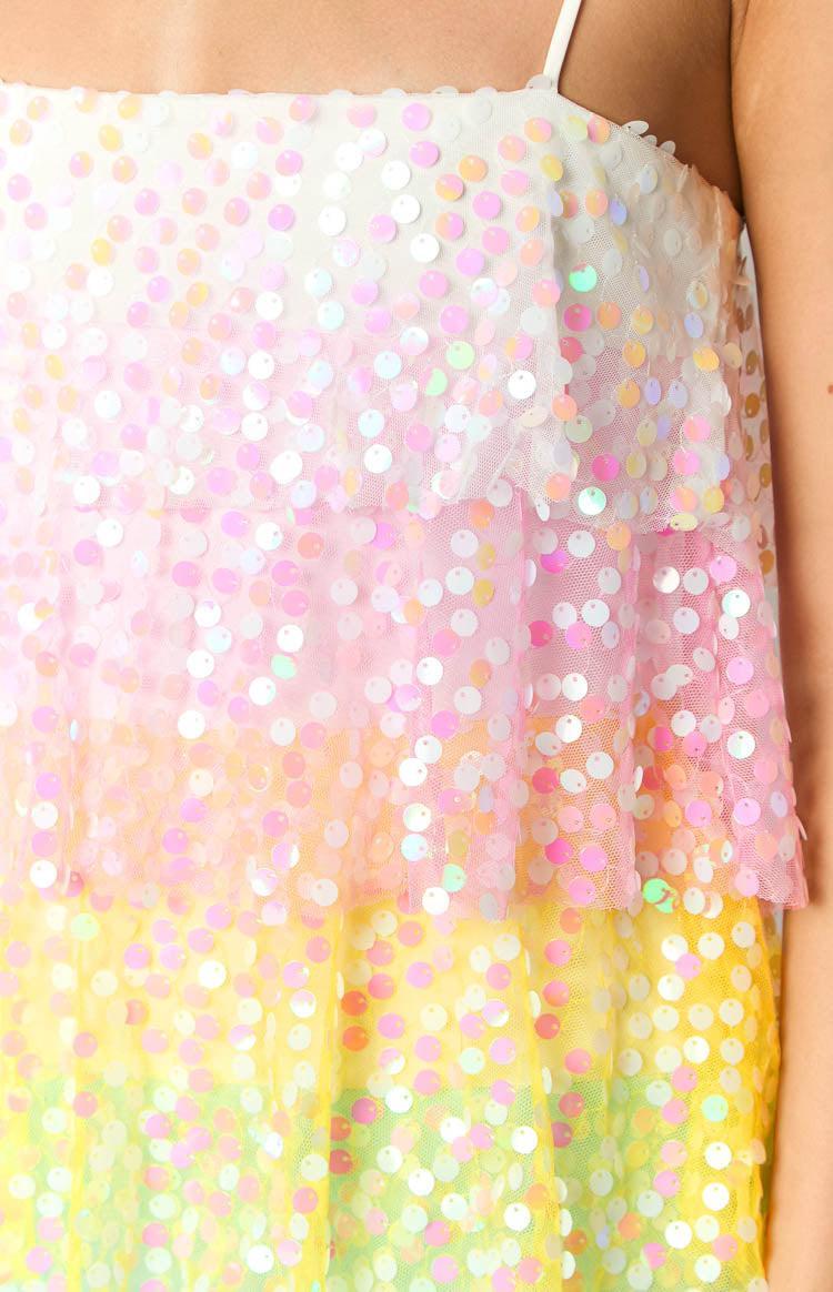 Darcy Rainbow Sparkle Mini Dress Product Image