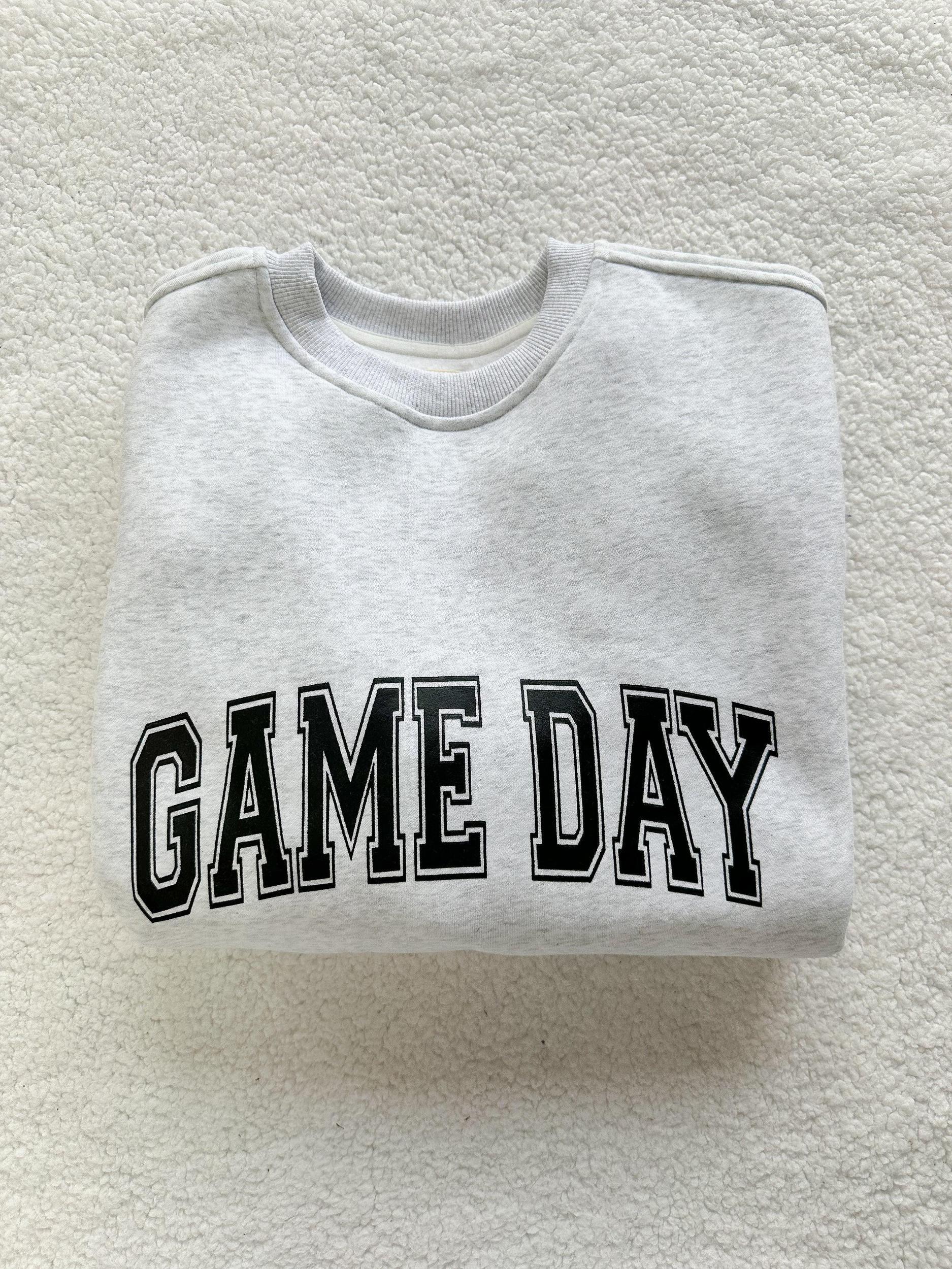 Game Day Embroider Football Bows Sweatshirt Product Image