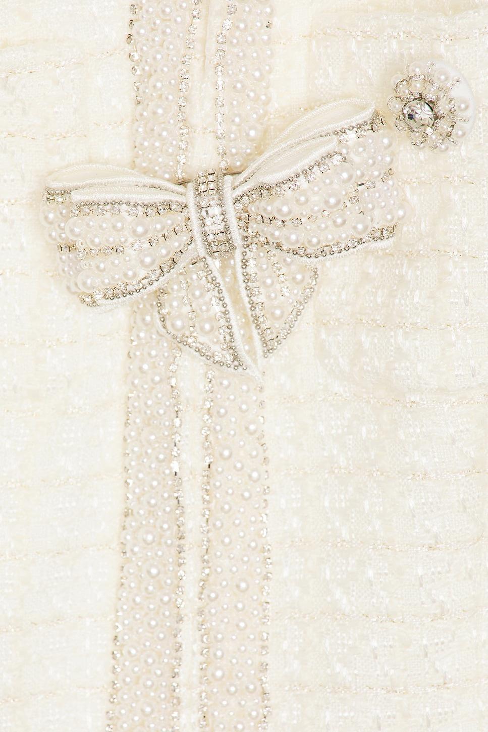 Cream Boucle Midi Dress self-portrait Product Image