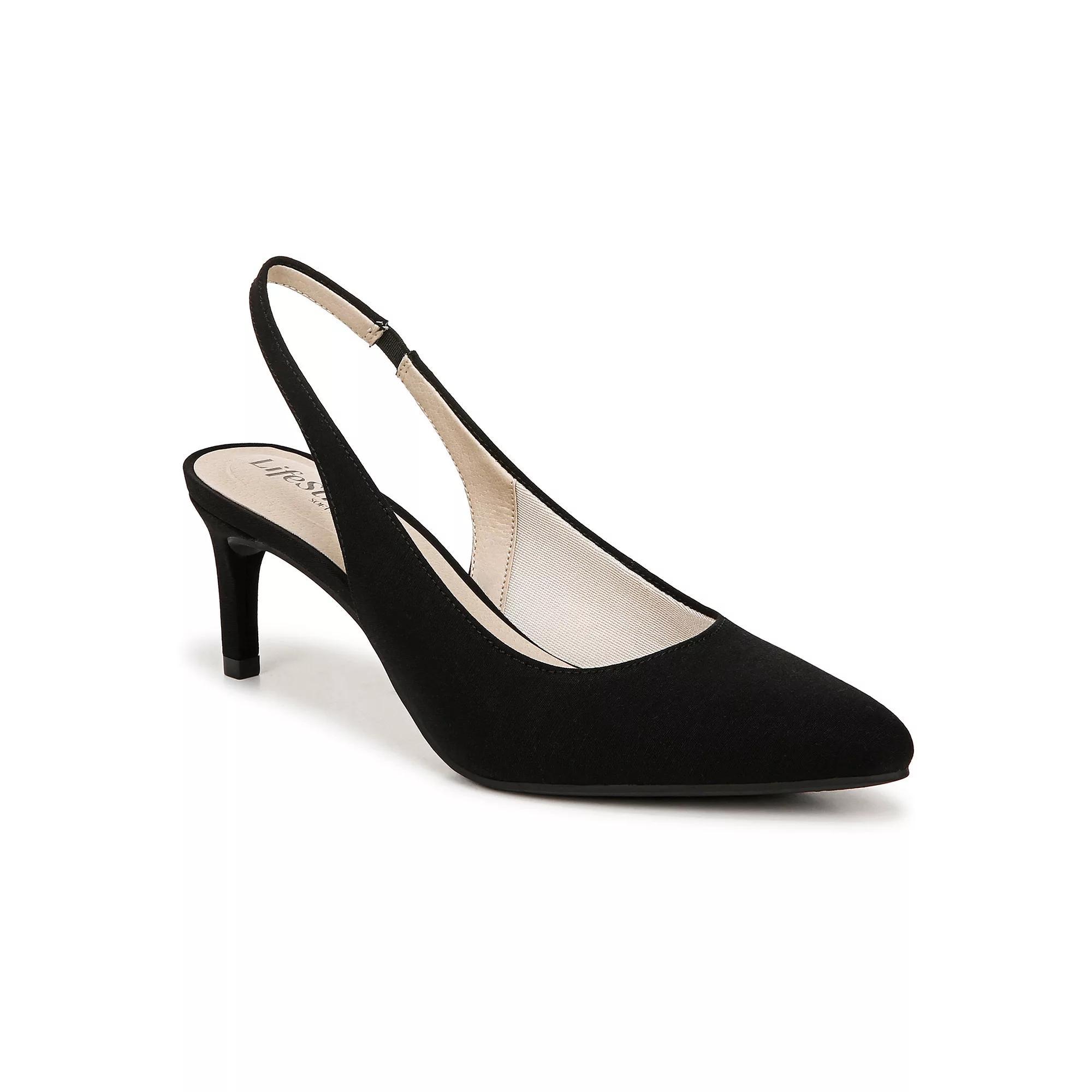 LifeStride Annalise Women's Slingback Heels, Size: 6, Black Fabric Product Image