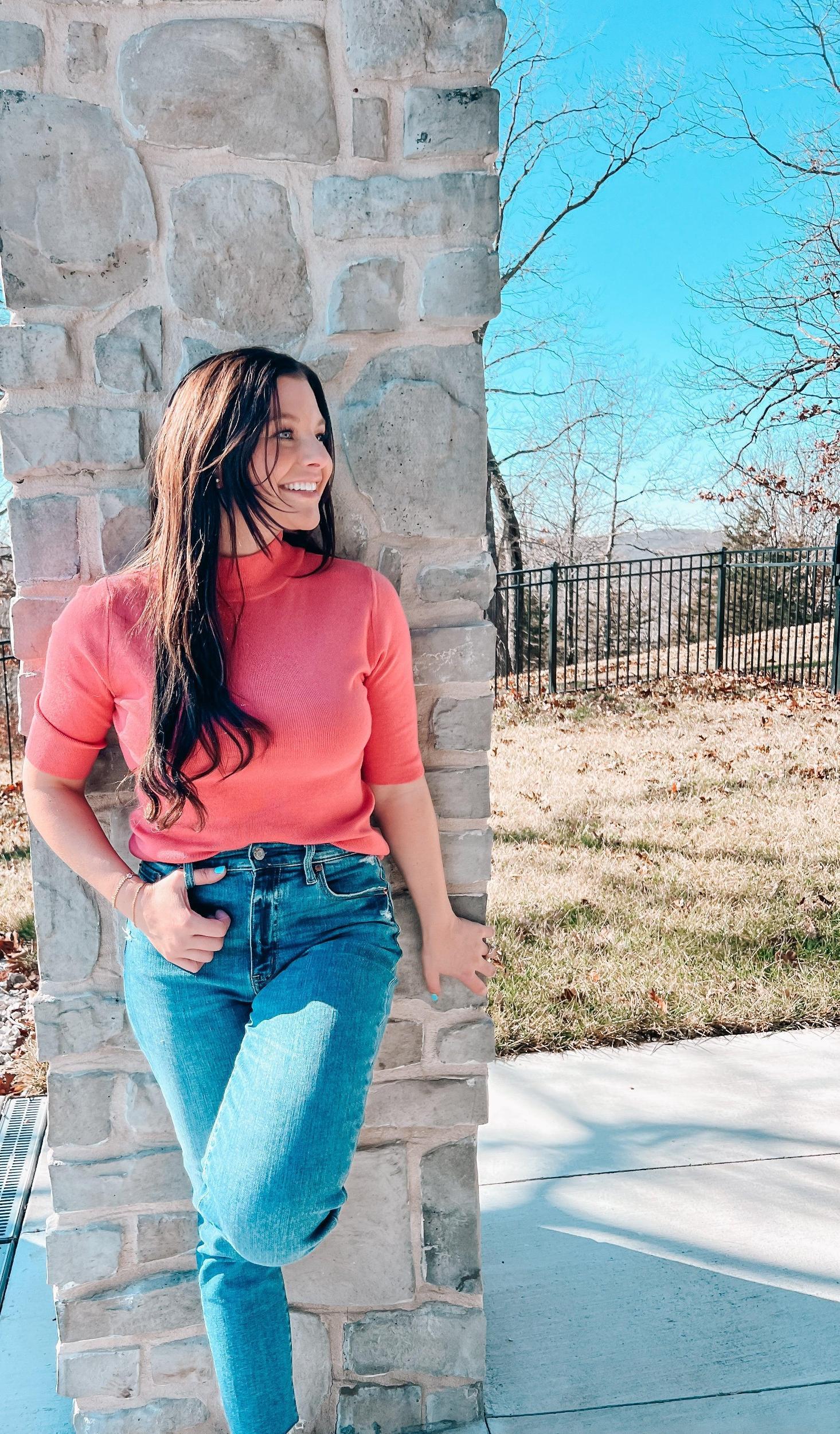 Basic Mock Neck Sweater Top Product Image