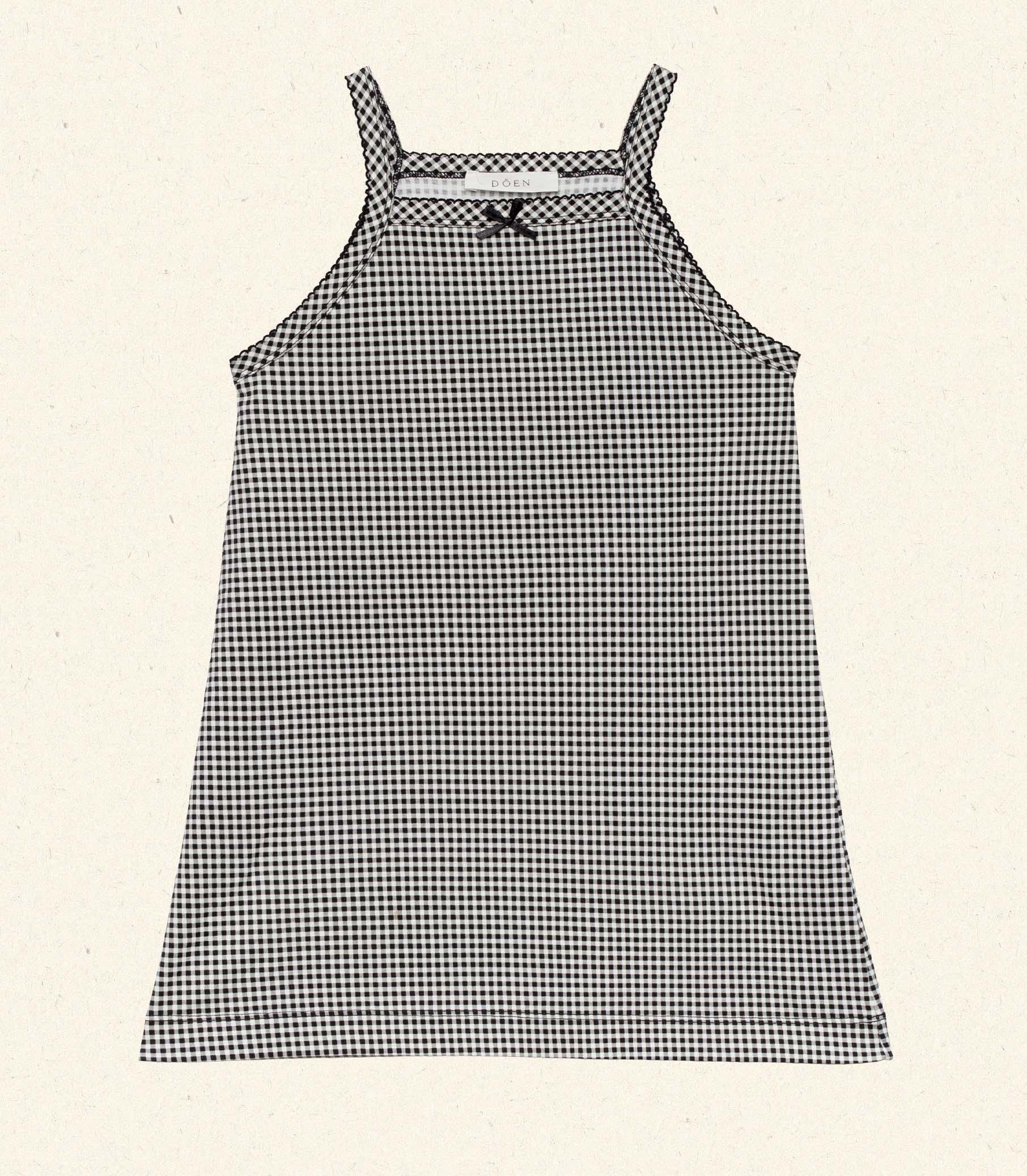 NIXIE DRESS -- NOIR LA MADDALENA GINGHAM Product Image