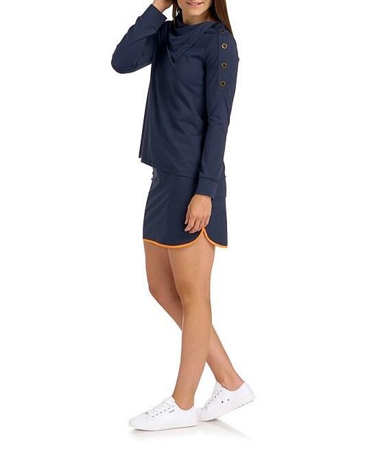 SwingDish Confetti Collection Hazel Cowl Neck Long Sleeve Shirt Product Image