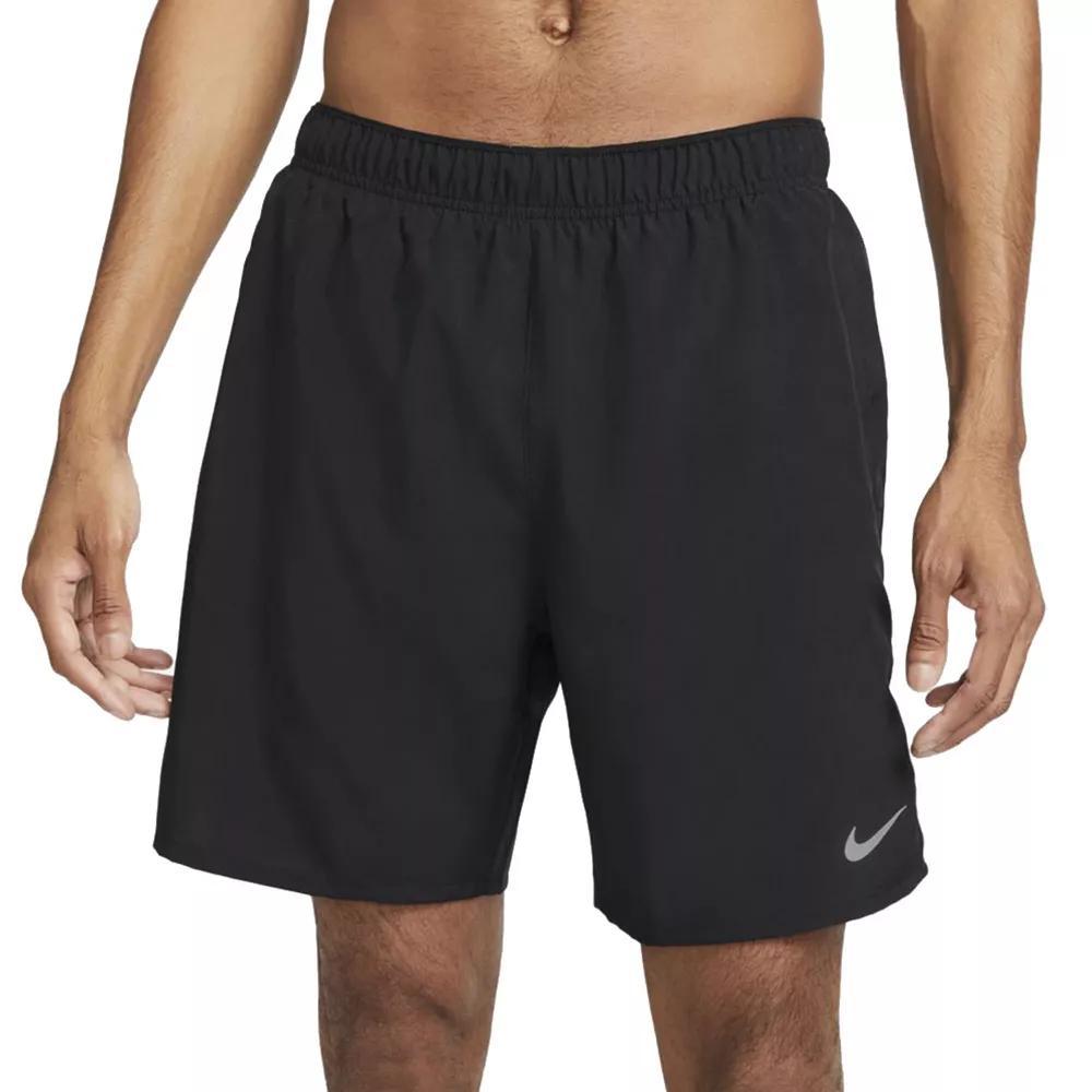 Men's Nike Dri-FIT Challenger 7" 2-in-1 Running Shorts, Size: Medium, Black Reflectiv Silver Product Image