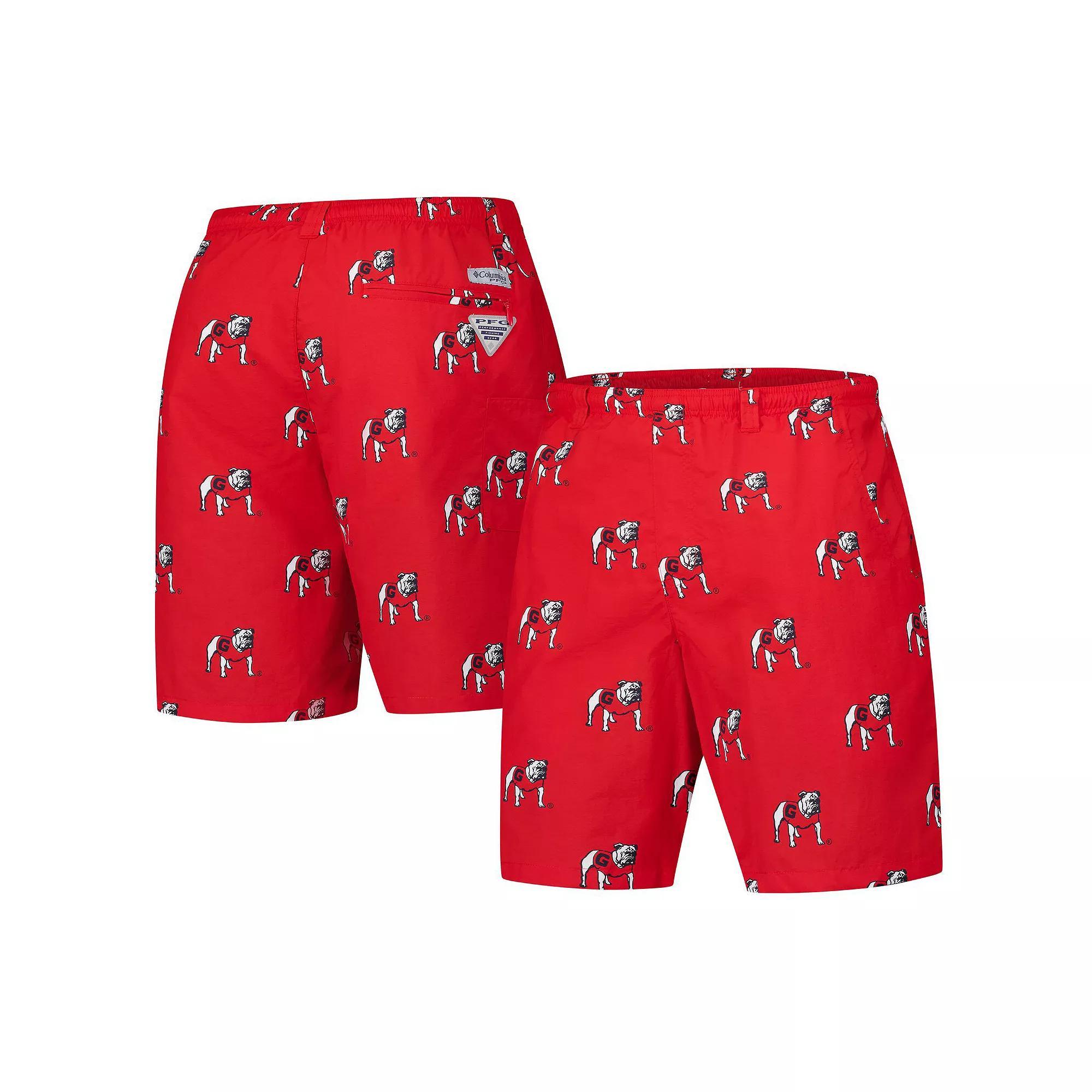 Men's Columbia Red Georgia Bulldogs PFG Backcast™ III Omni-Shade™ Shorts, Size: Medium Product Image