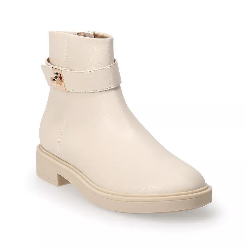 LC Lauren Conrad Tahira Belted Women's Boots, Size: 6, Ivory Product Image