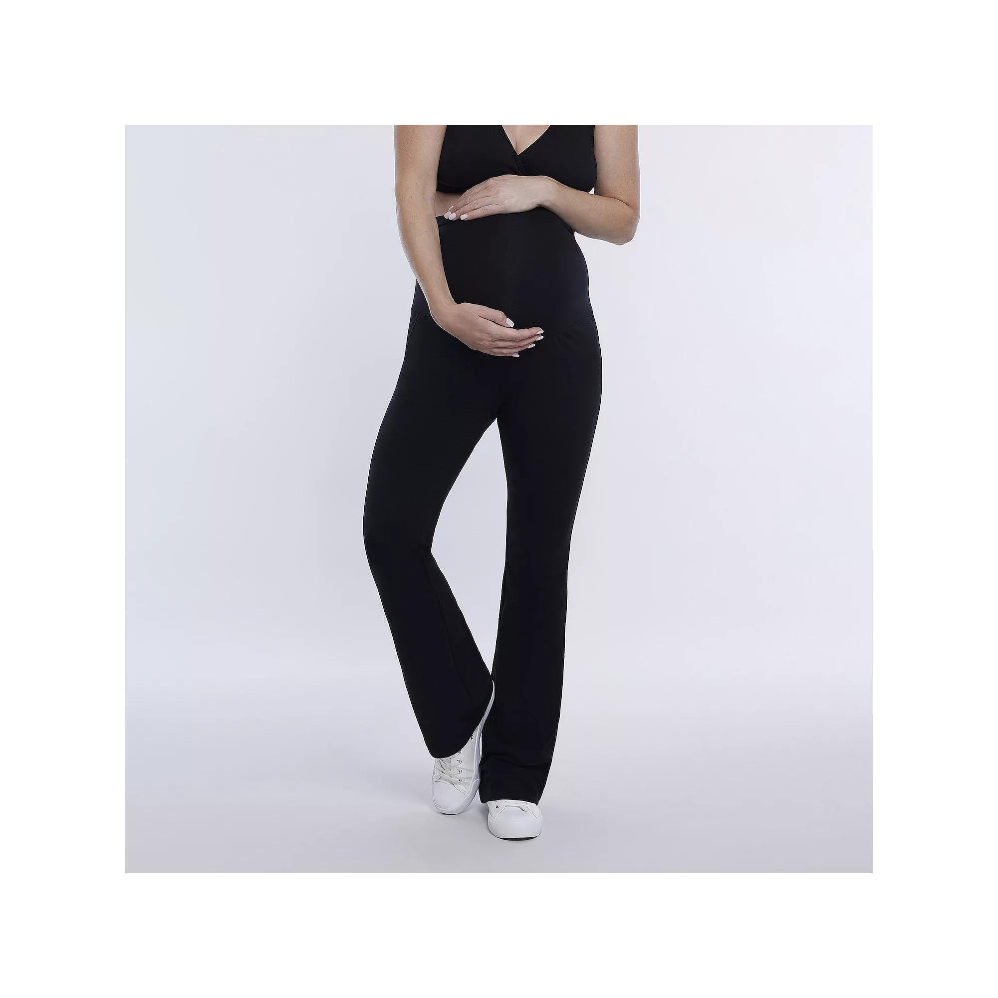Maternity Motherhood® Full Length Flare Leggings, Women's, Size: Medium-Mat, Black Product Image
