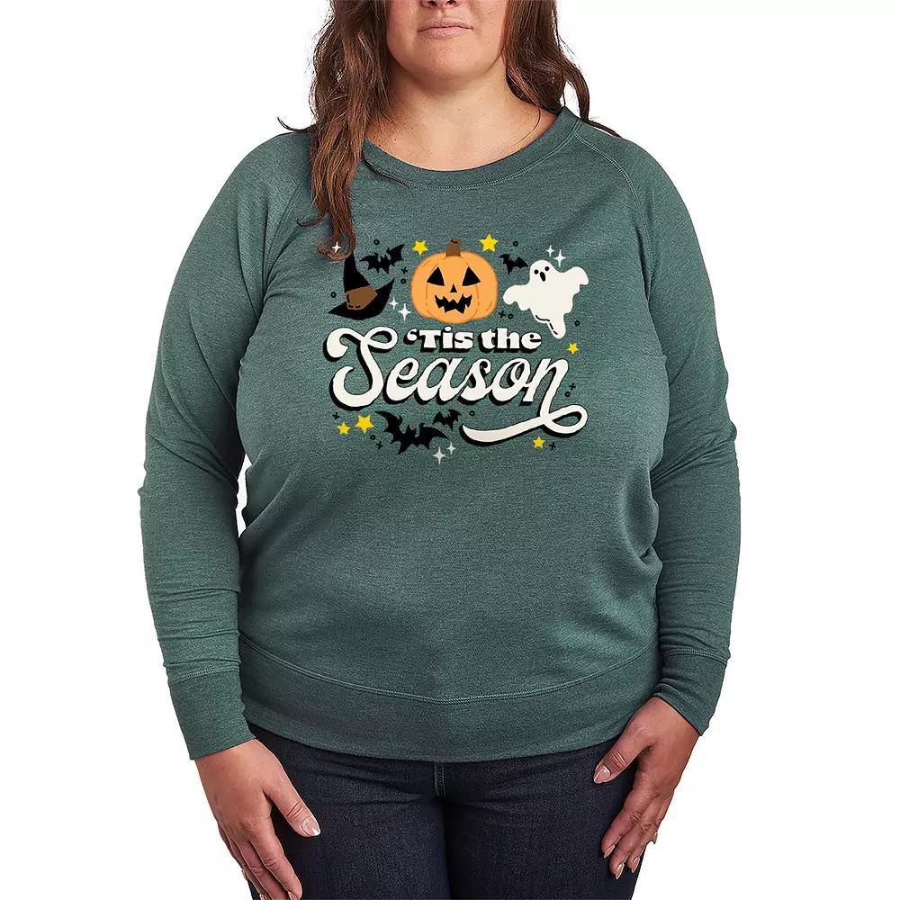 Plus Size 'Tis The Season Halloween French Terry Long Sleeve Tee, Women's, Size: 1XL, Beige Product Image
