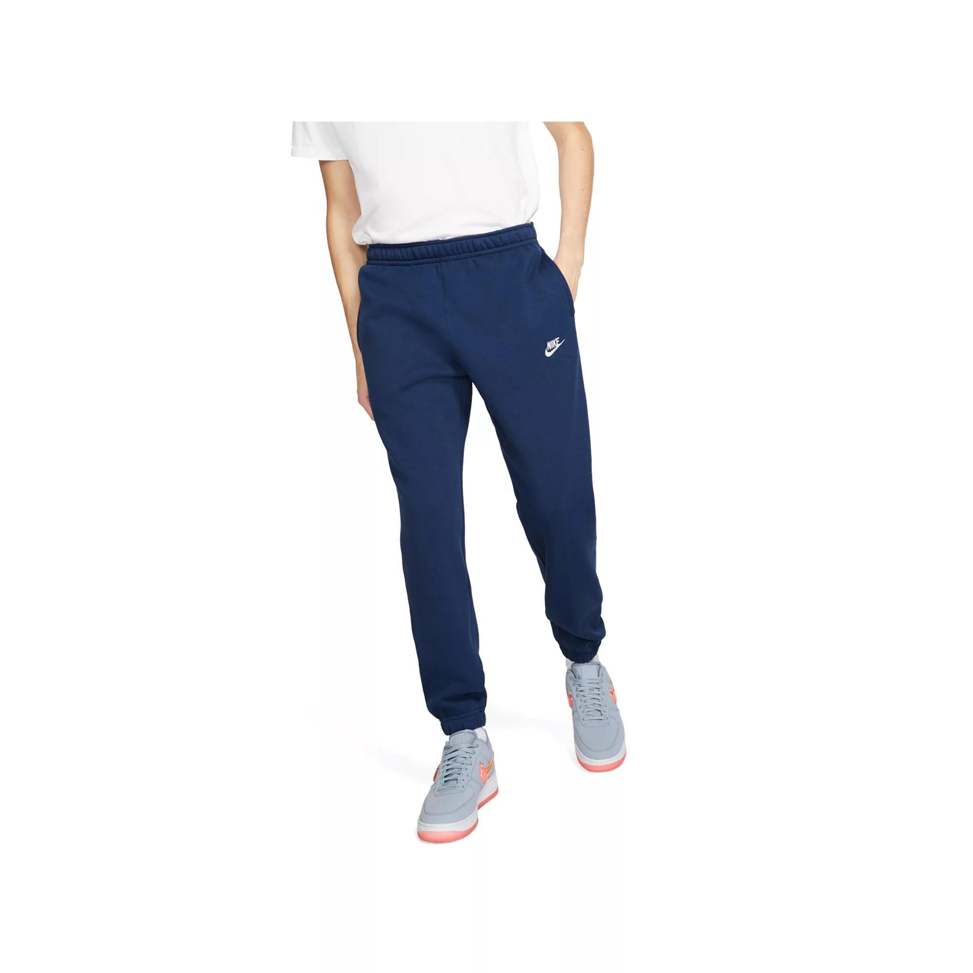 Men's Nike Club Fleece Pants, Size: Medium, Black Navy Product Image