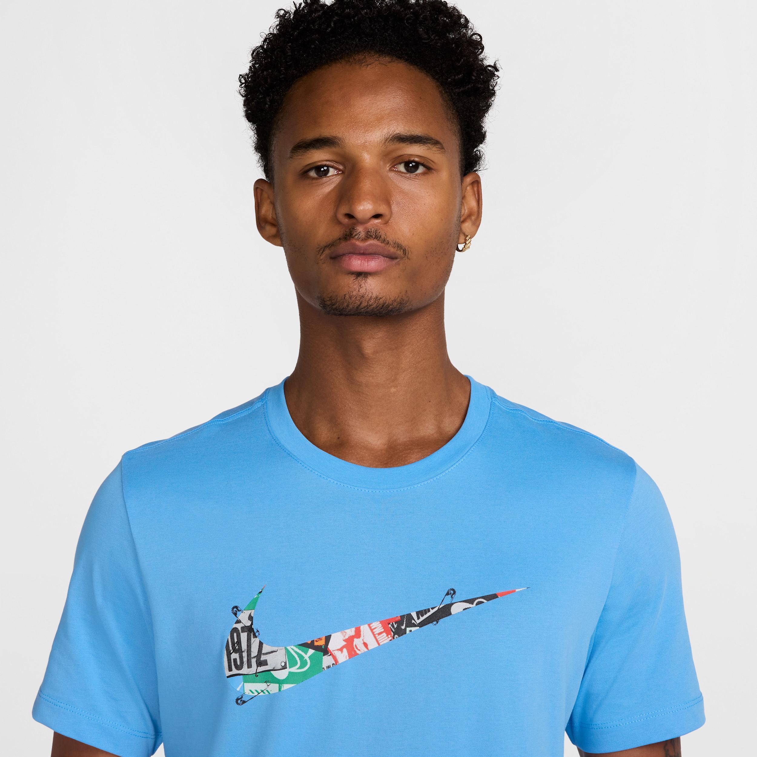 Men's Nike Dri-FIT Running Tee, Size: XL, University Blue Product Image