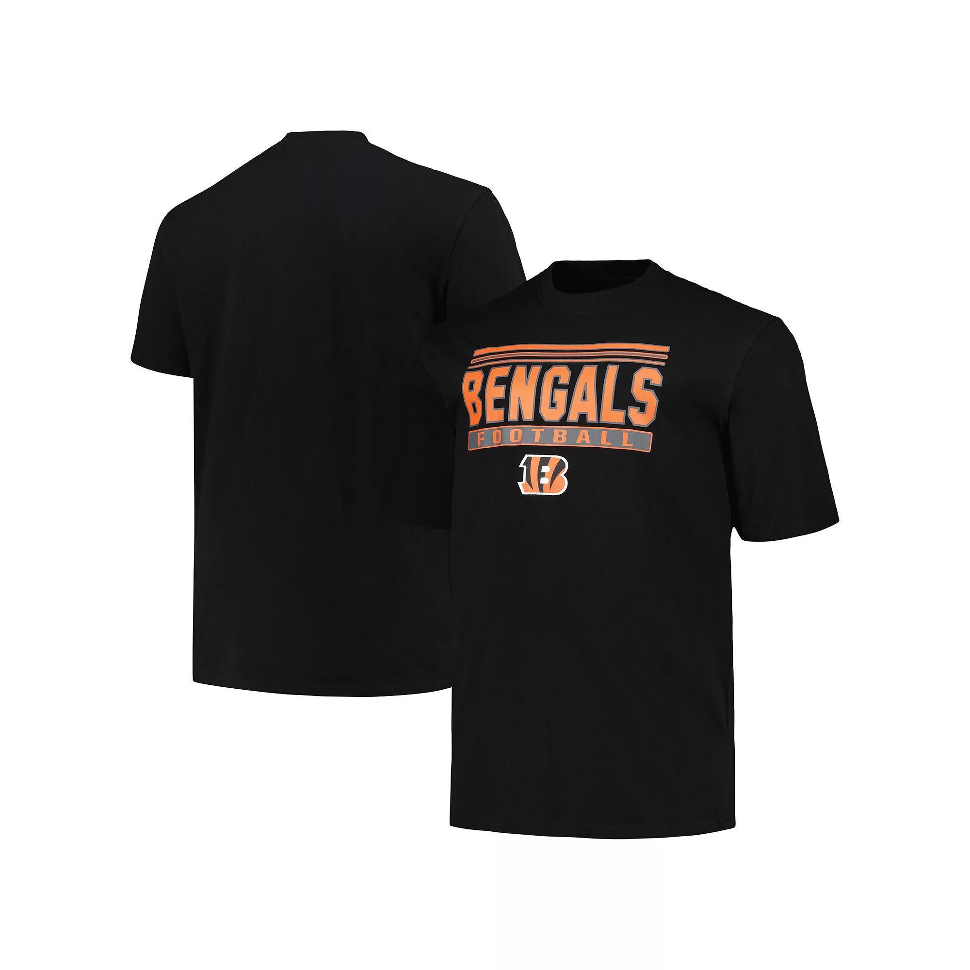 Men's Fanatics Black Cincinnati Bengals Big & Tall Pop T-Shirt, Size: 3XB Product Image