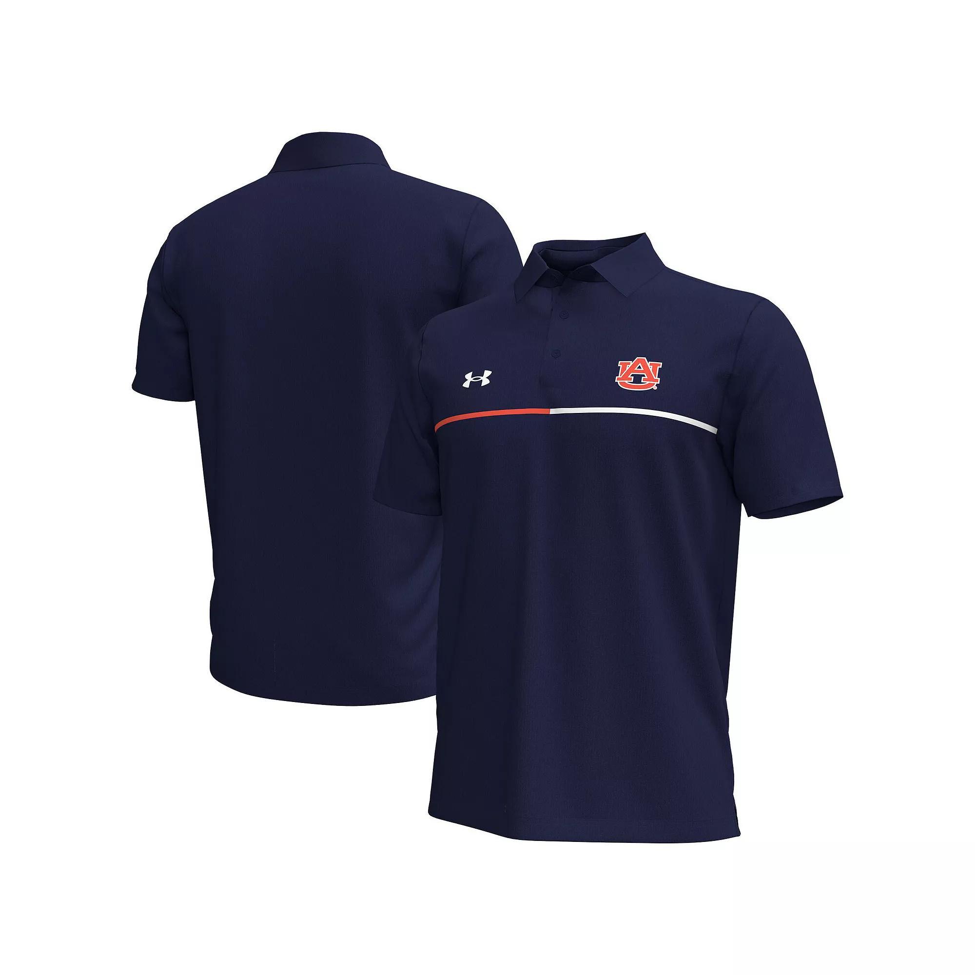 Men's Under Armour Orange Auburn Tigers Playoff Chest Stripe Performance Polo, Size: Large Product Image