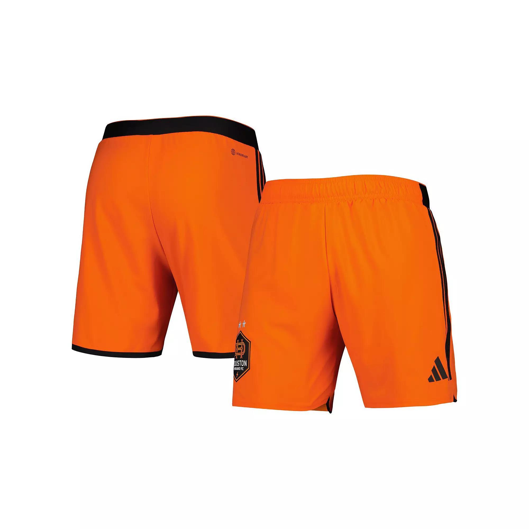 Mens adidas Orange Houston Dynamo FC 2023 Away AEROREADY Authentic Shorts Product Image