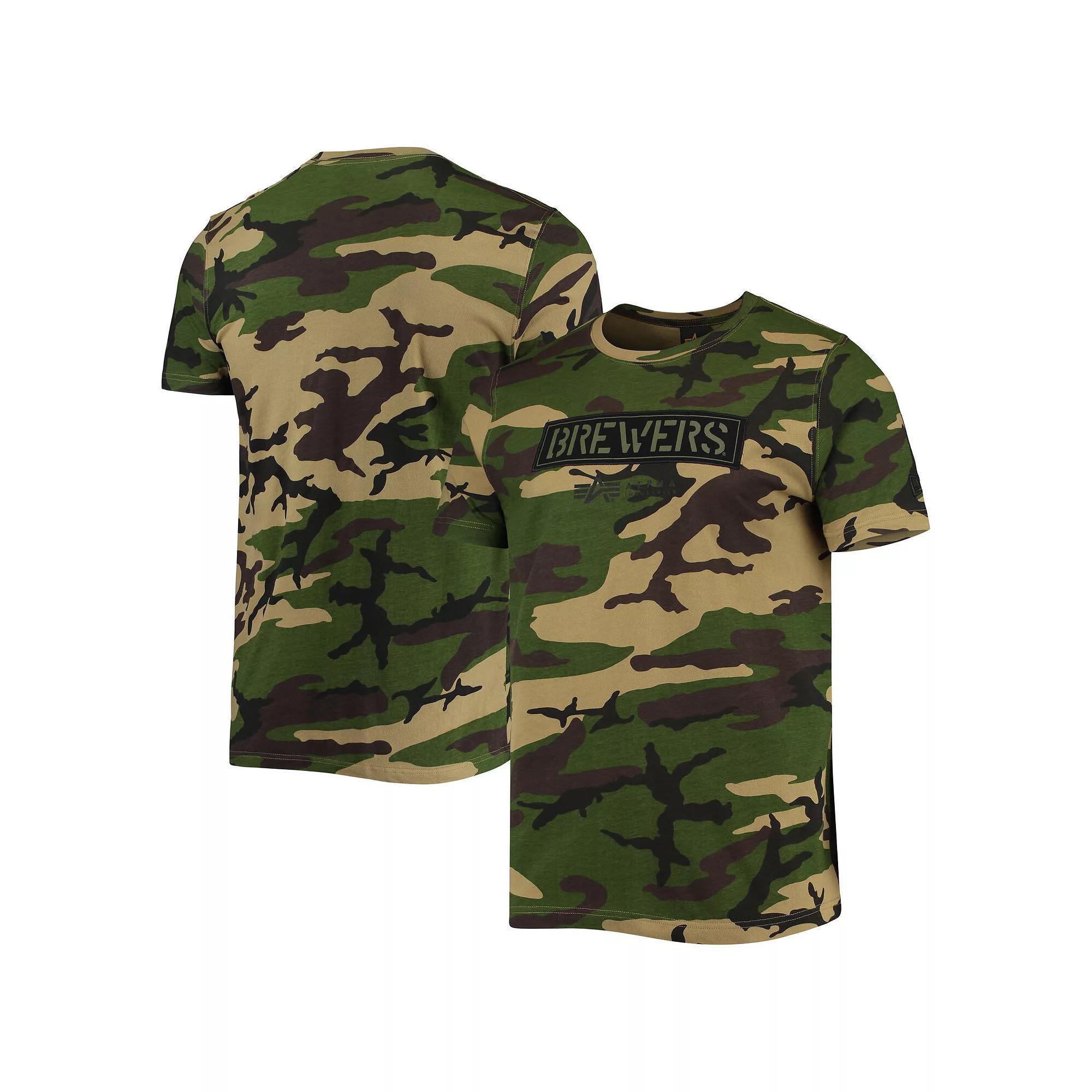 Mens New Era Camo Milwaukee Brewers Club T-Shirt Product Image
