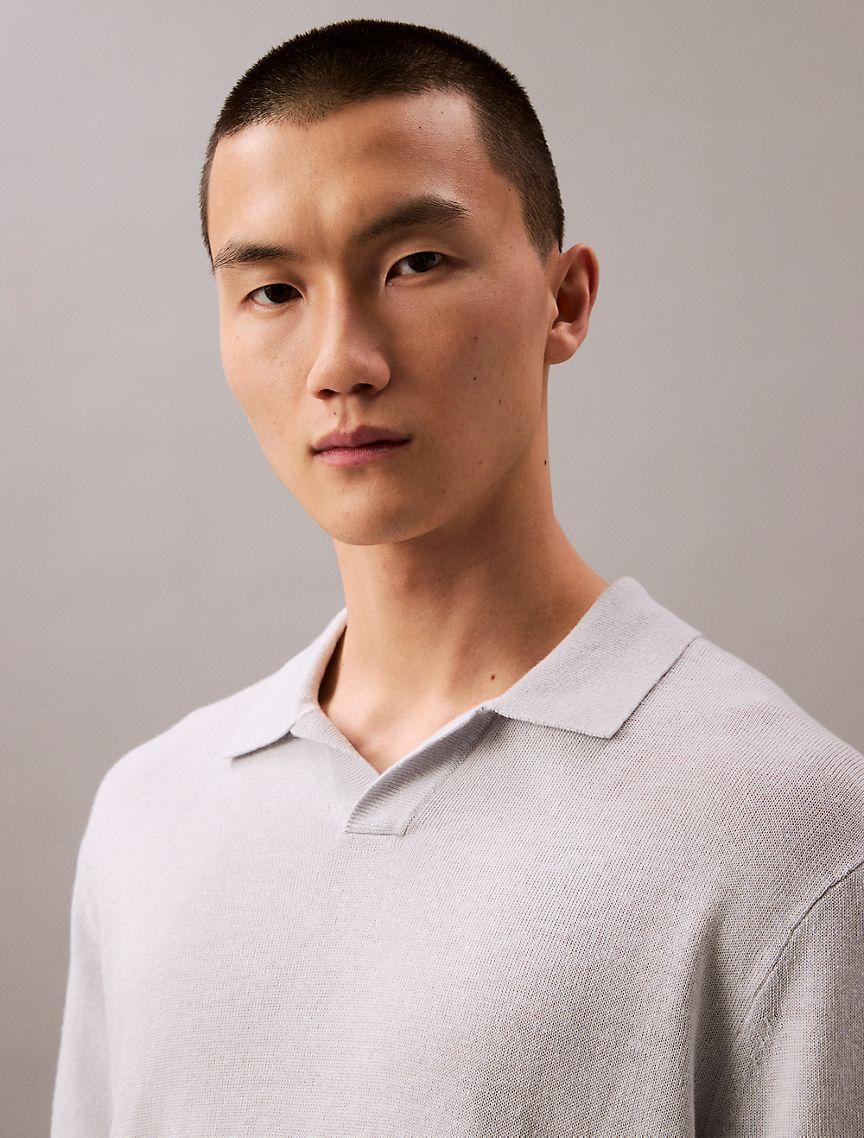 Linen Blend Polo Shirt Product Image