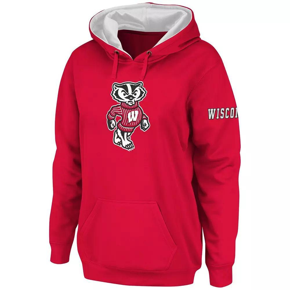 Women's Stadium Athletic Cardinal Wisconsin Badgers Big Logo Pullover Hoodie, Size: XL, Red Product Image