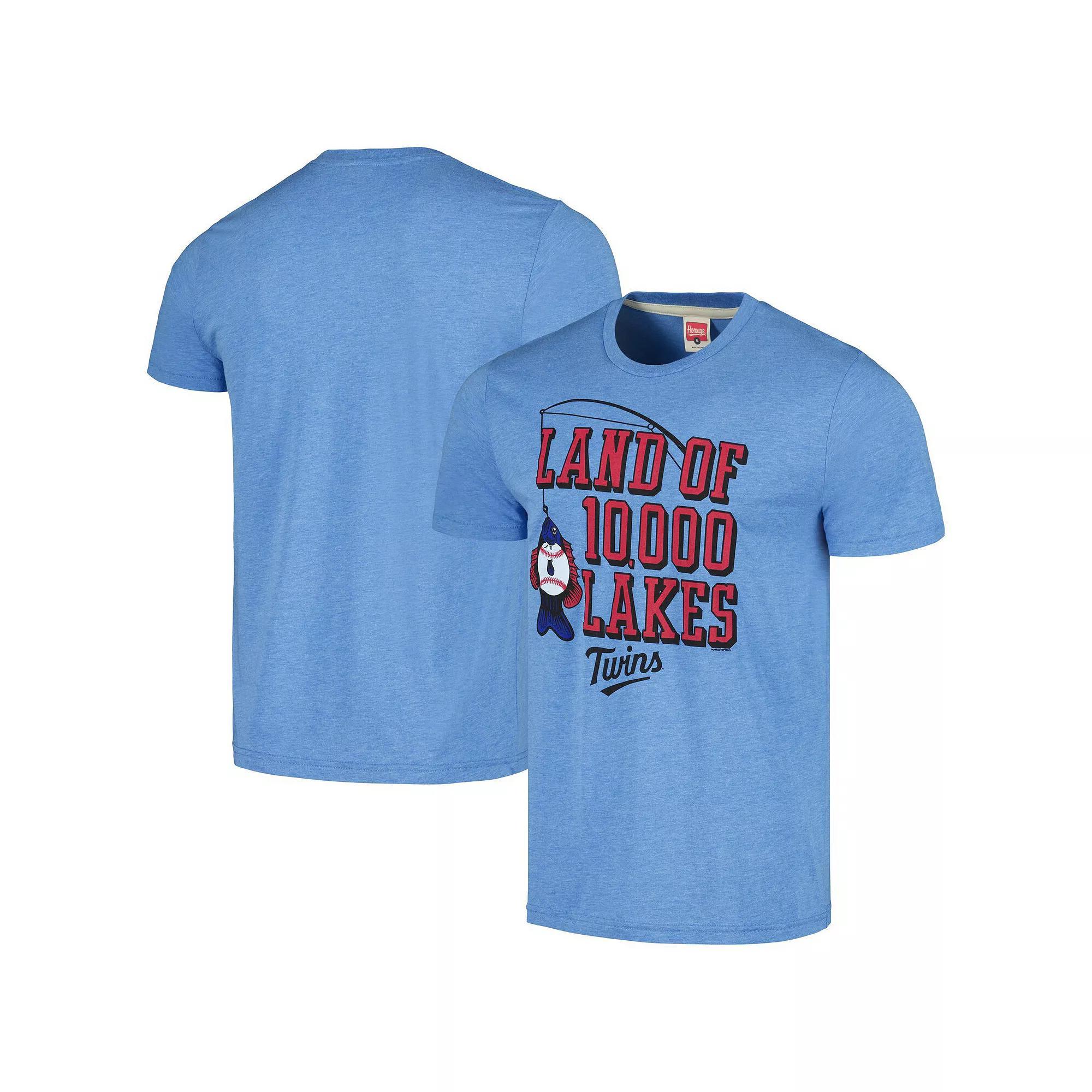 Men's Homage  Light Blue Minnesota Twins Land of 10,000 Lakes Hyper Local Tri-Blend T-Shirt, Size: XL Product Image