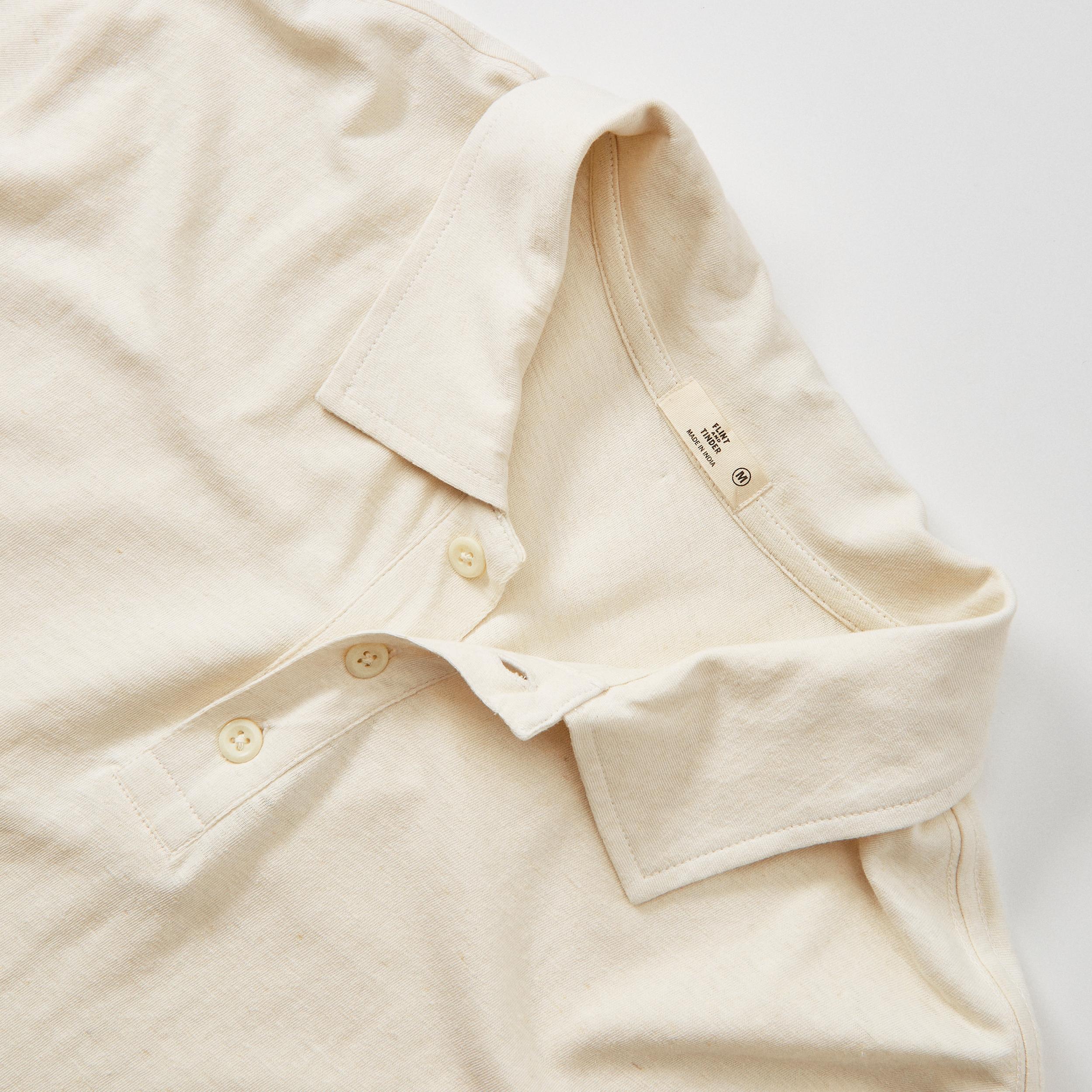 Cotton Hemp Polo Shirt Product Image