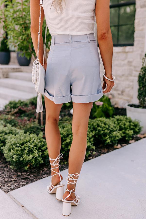 Never Outdone High Waist Shorts in Light Airy Blue Product Image