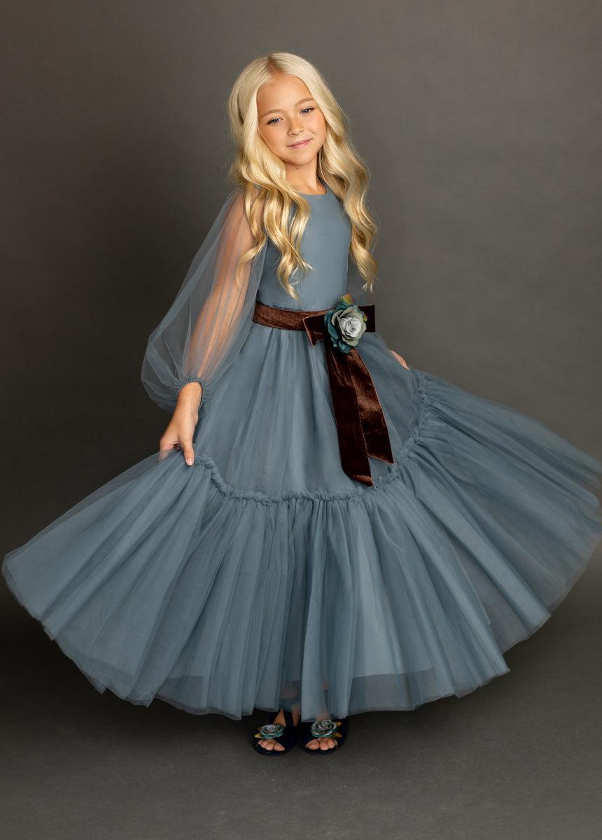 Blair Belt in Teal/Dark Brown Girls Product Image