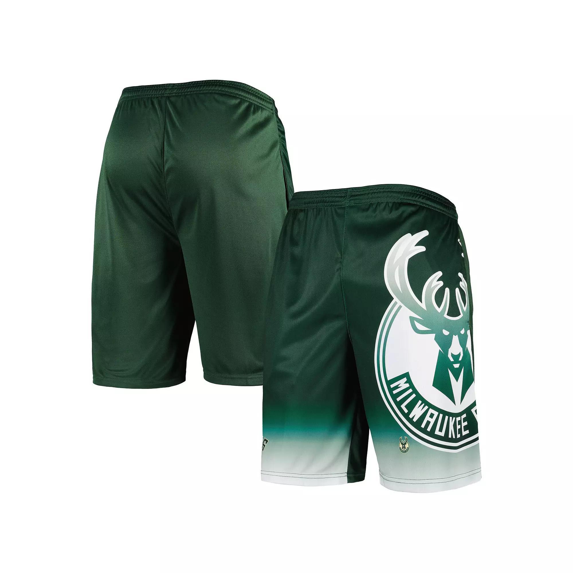 Men's Fanatics Branded Hunter Green Milwaukee Bucks Graphic Shorts, Size: Medium, Team Product Image