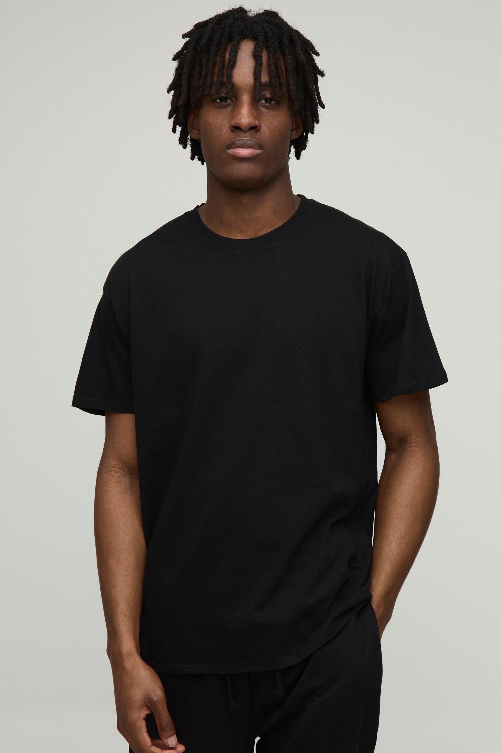 3 Pack Basic Regular Fit Crew Neck T-Shirts | boohooMAN USA Product Image