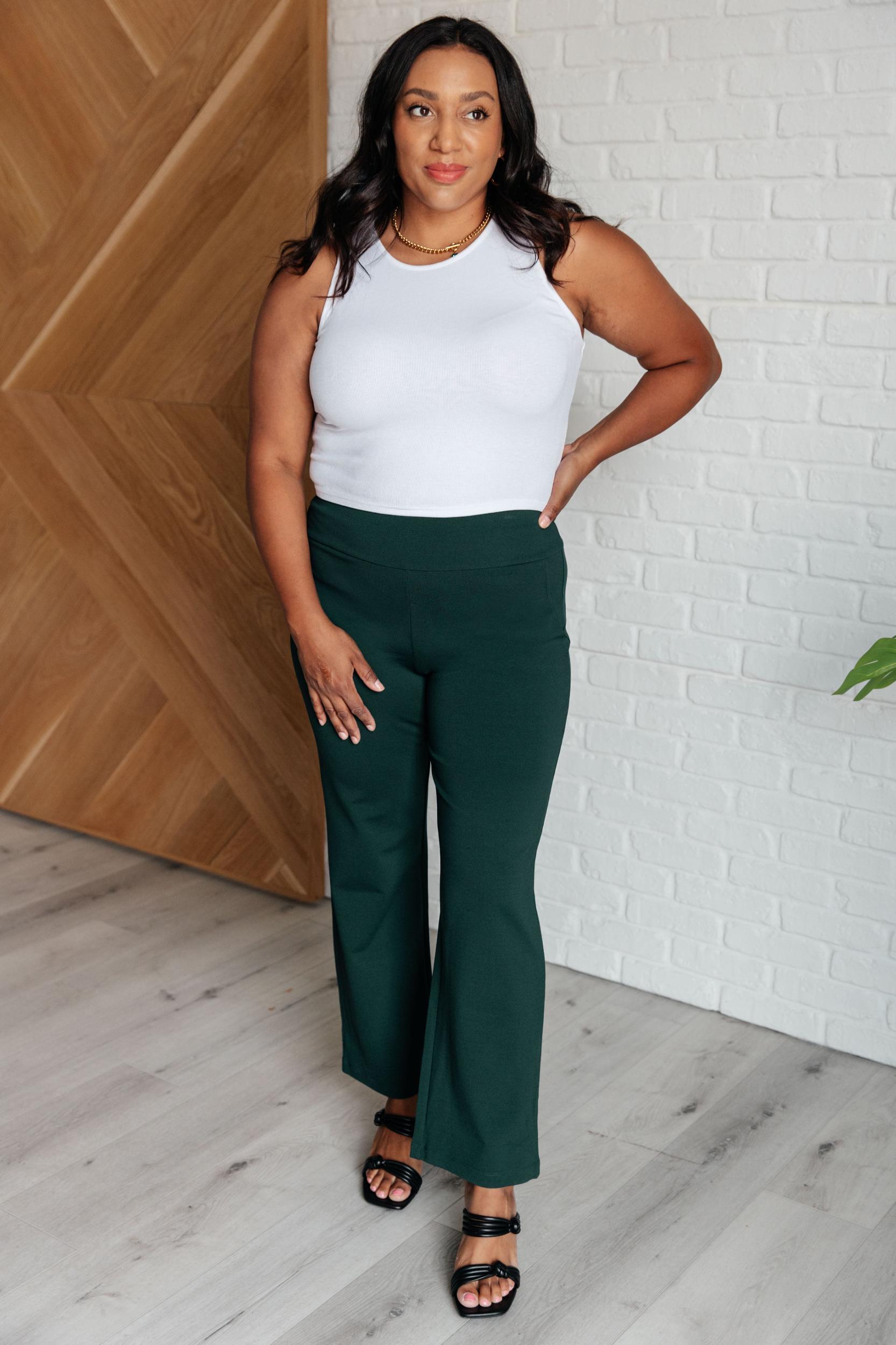 Magic Straight Pants in Hunter Green Product Image