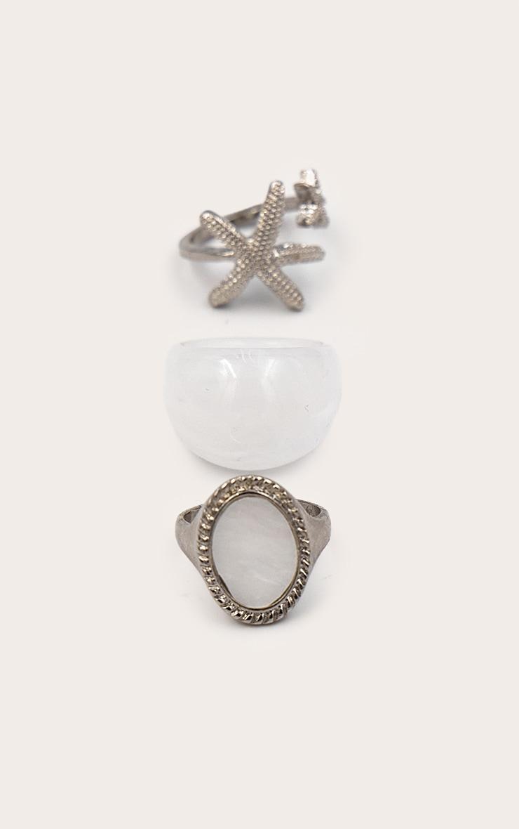Silver and Resin Assorted Novelty Ring Multi-Pack Product Image