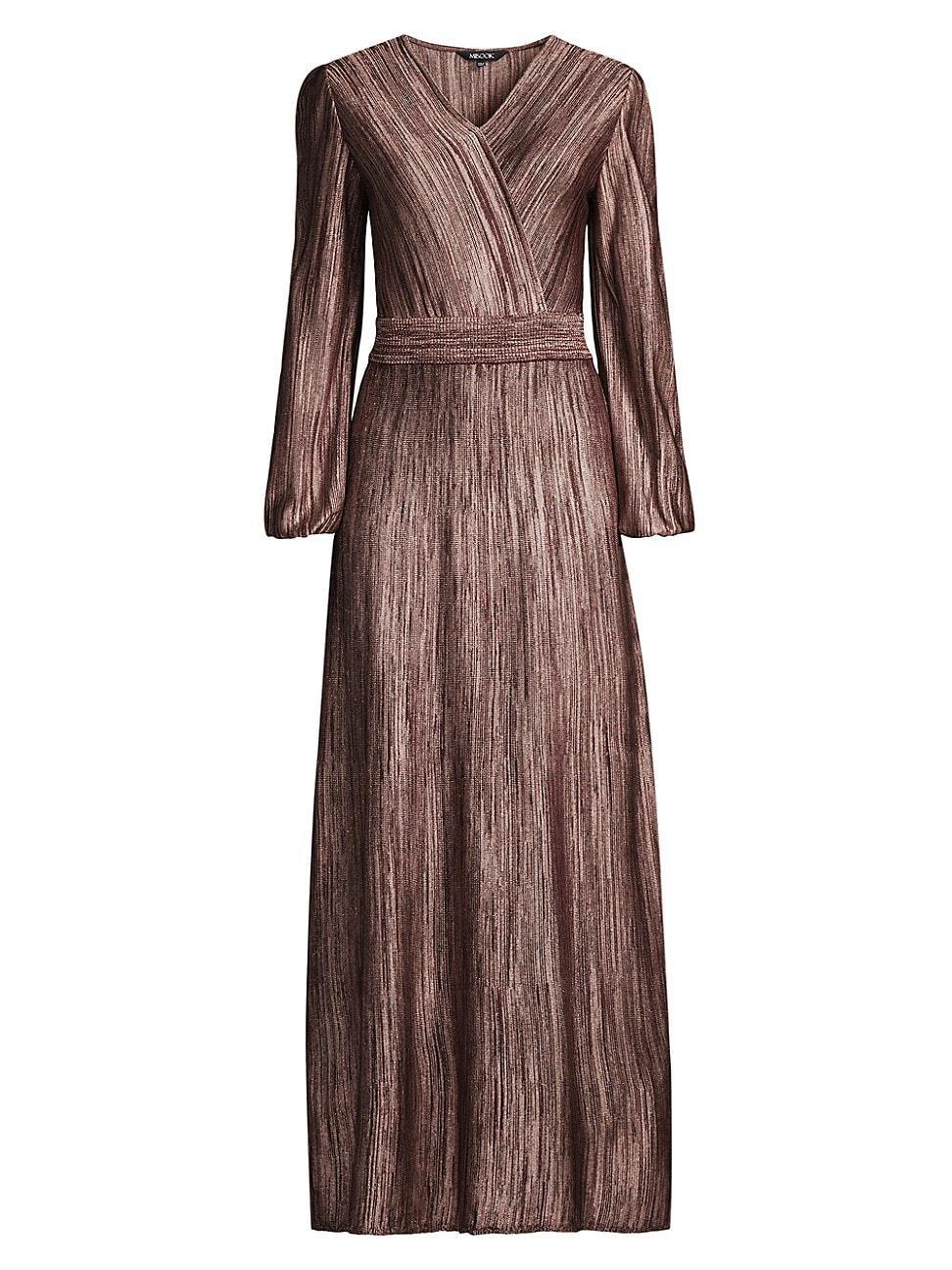 Womens Jacquard Surplice Heritage-FIt Maxi Dress Product Image