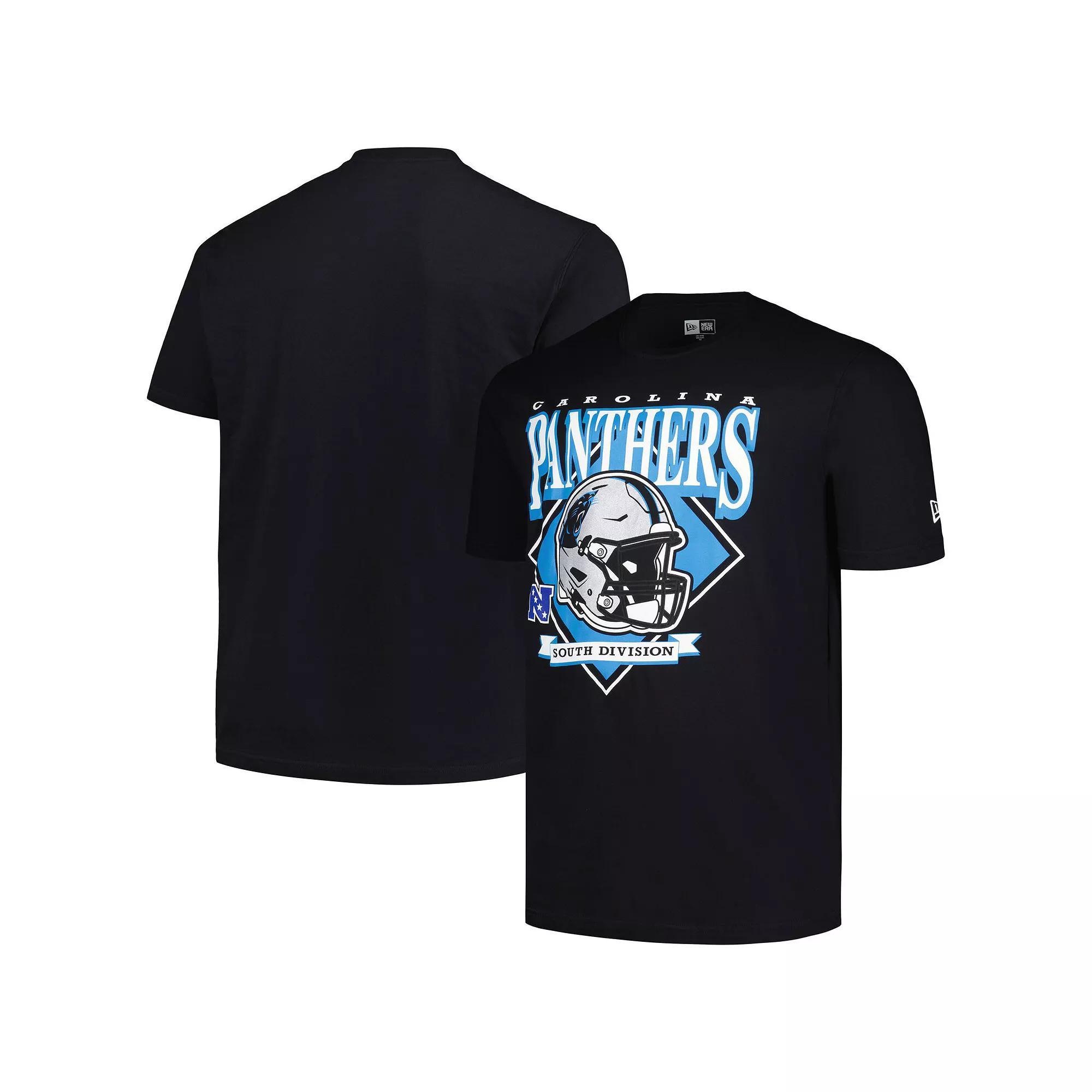 Men's New Era  Black Carolina Panthers Big & Tall Helmet T-Shirt, Size: 2XB Product Image