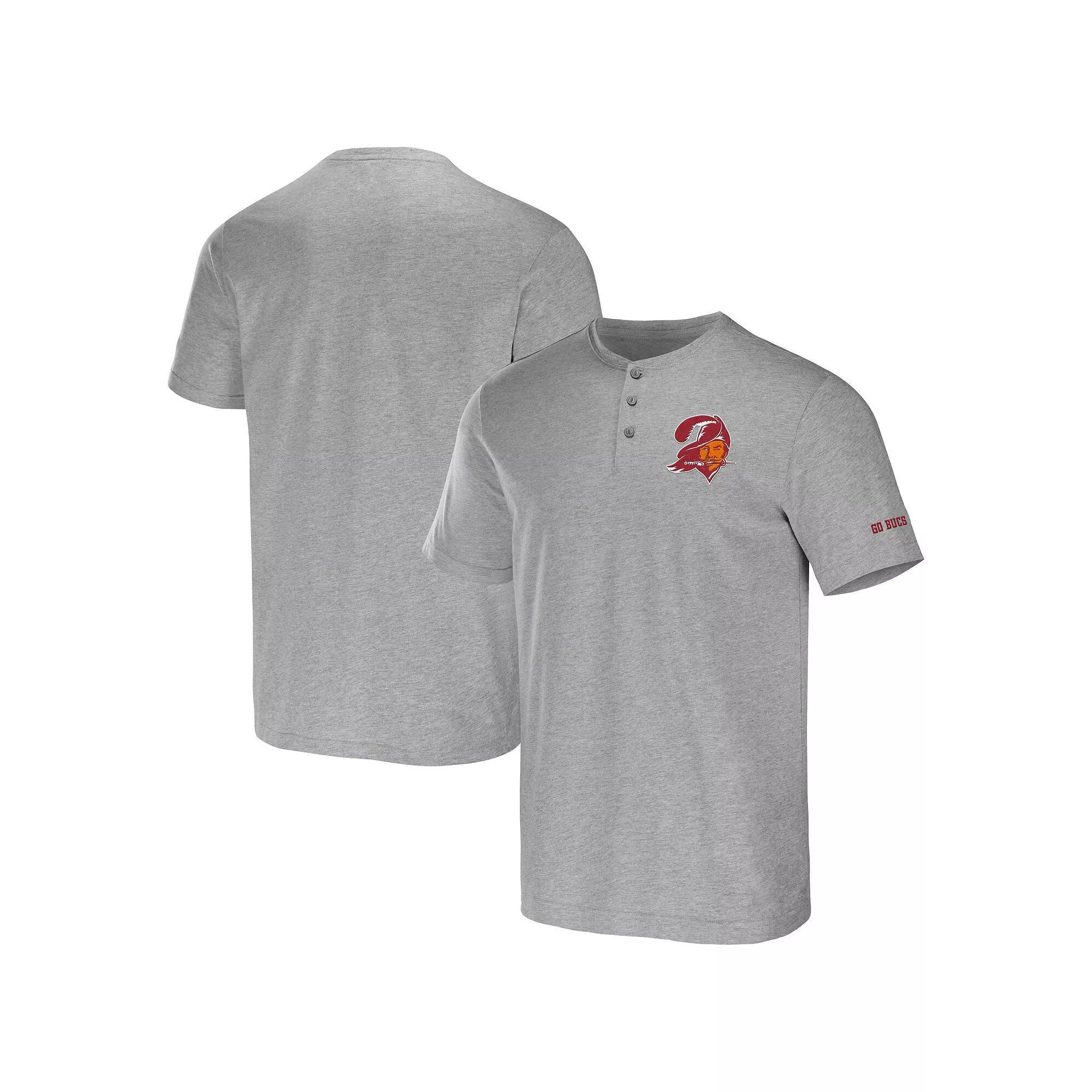 Men's NFL x Darius Rucker Collection by Fanatics Heather Gray Carolina Panthers Henley T-Shirt, Size: XL, Grey Product Image