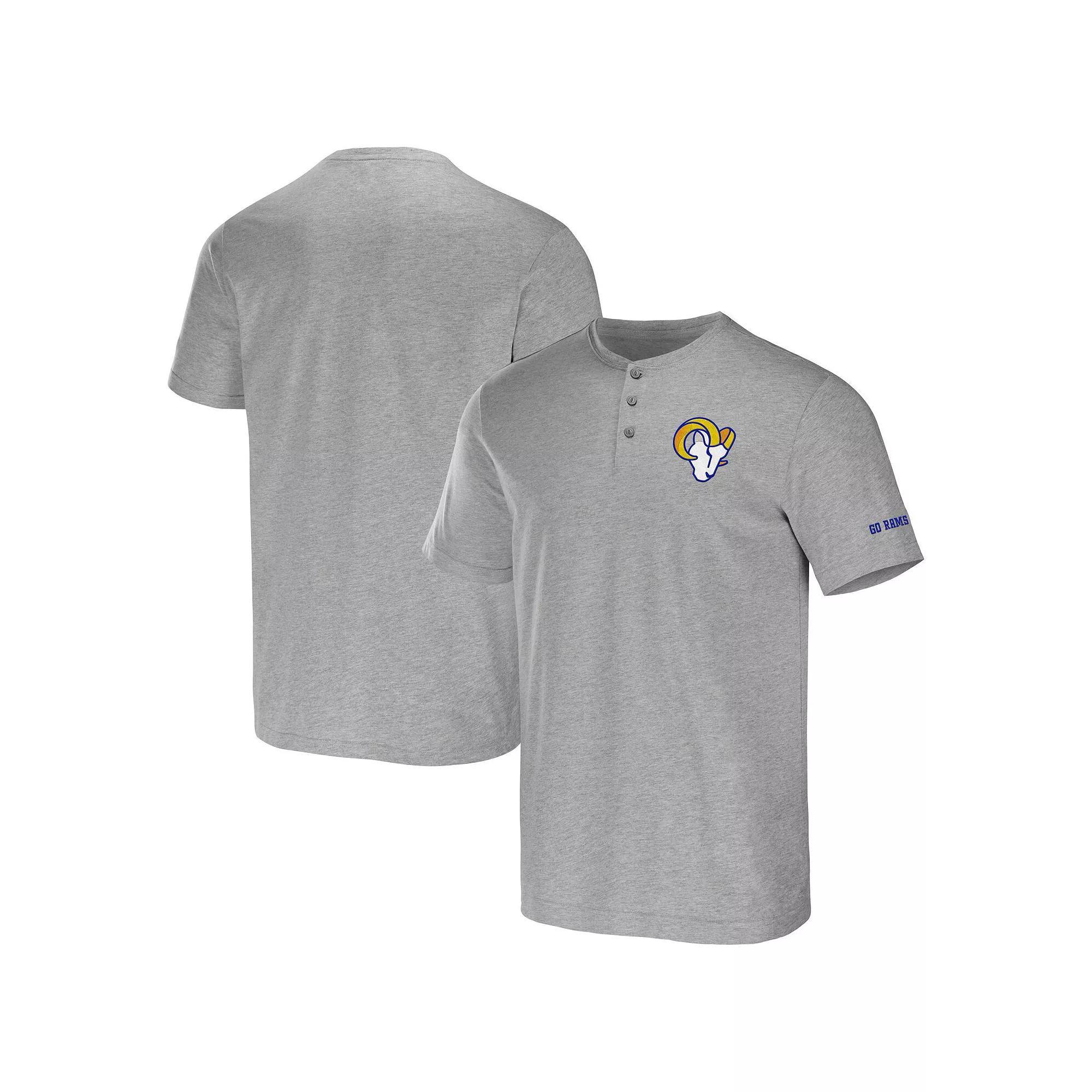 Men's NFL x Darius Rucker Collection by Fanatics Heather Gray Baltimore Ravens Henley T-Shirt, Size: Small, Grey Product Image