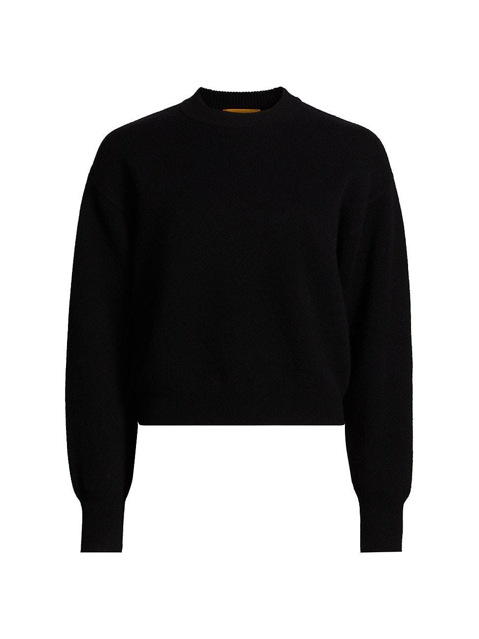 Womens Collegiate Ribbed Cashmere Crewneck Sweater Product Image